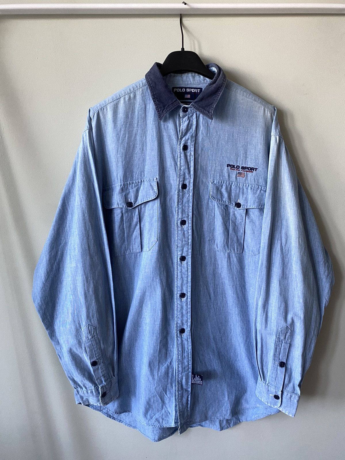 Polo Ralph Lauren Polo Sport Ralph Lauren Vintage Pocket Shirt Size US L / EU 52-54 / 3 - 1 Thumbnail