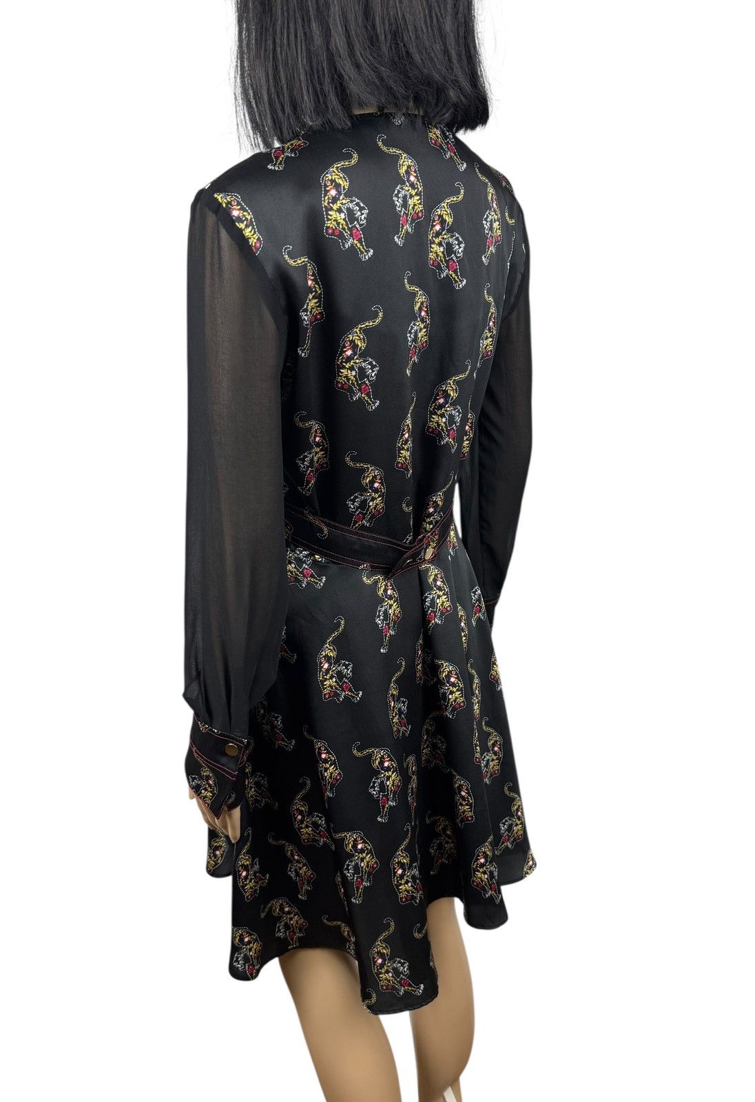 Sandro Sandro Printed Dress Mesh Sleeves size 2 Polyester Size M / US 6-8 / IT 42-44 - 9 Thumbnail