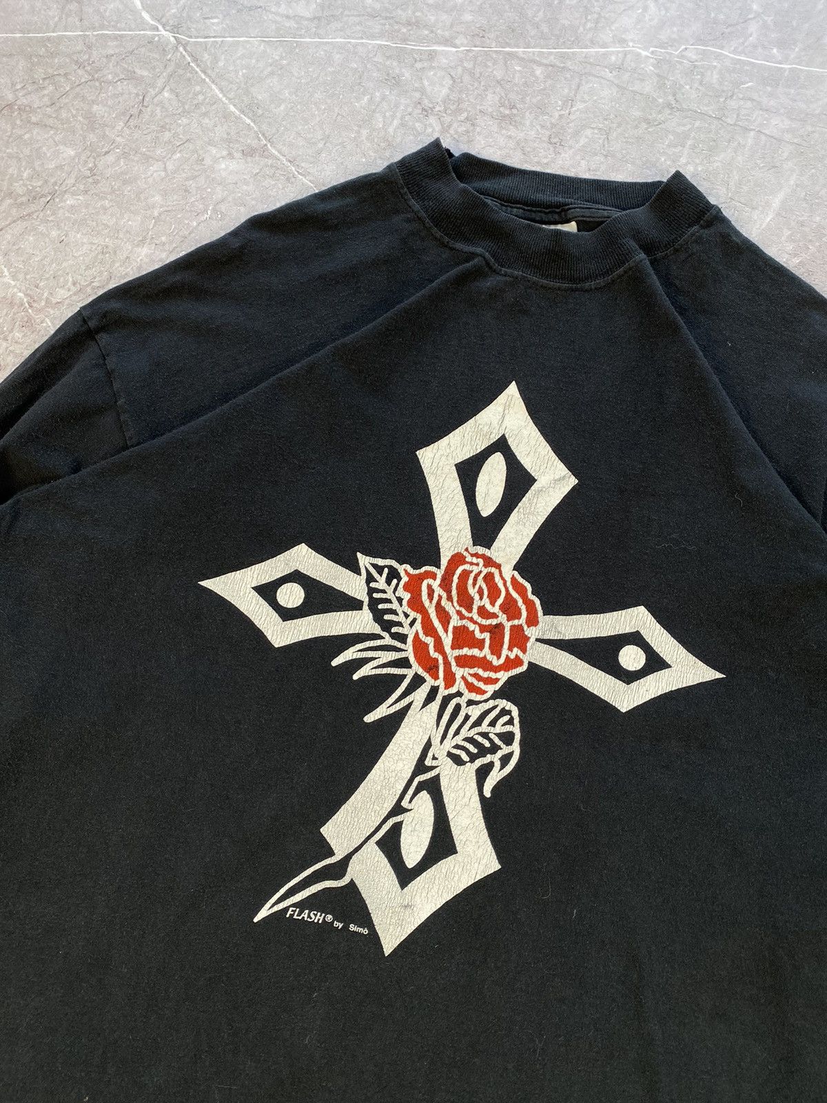 Band Tees × Vintage Vintage Rare FLASH by Simo Band USA Longsleeve Shirt Size US XL / EU 56 / 4 - 3 Thumbnail