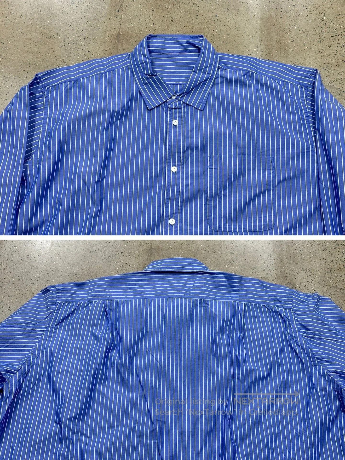 Beams Plus Blue Stripe Oversized Shirt. Size US L / EU 52-54 / 3 - 4 Thumbnail