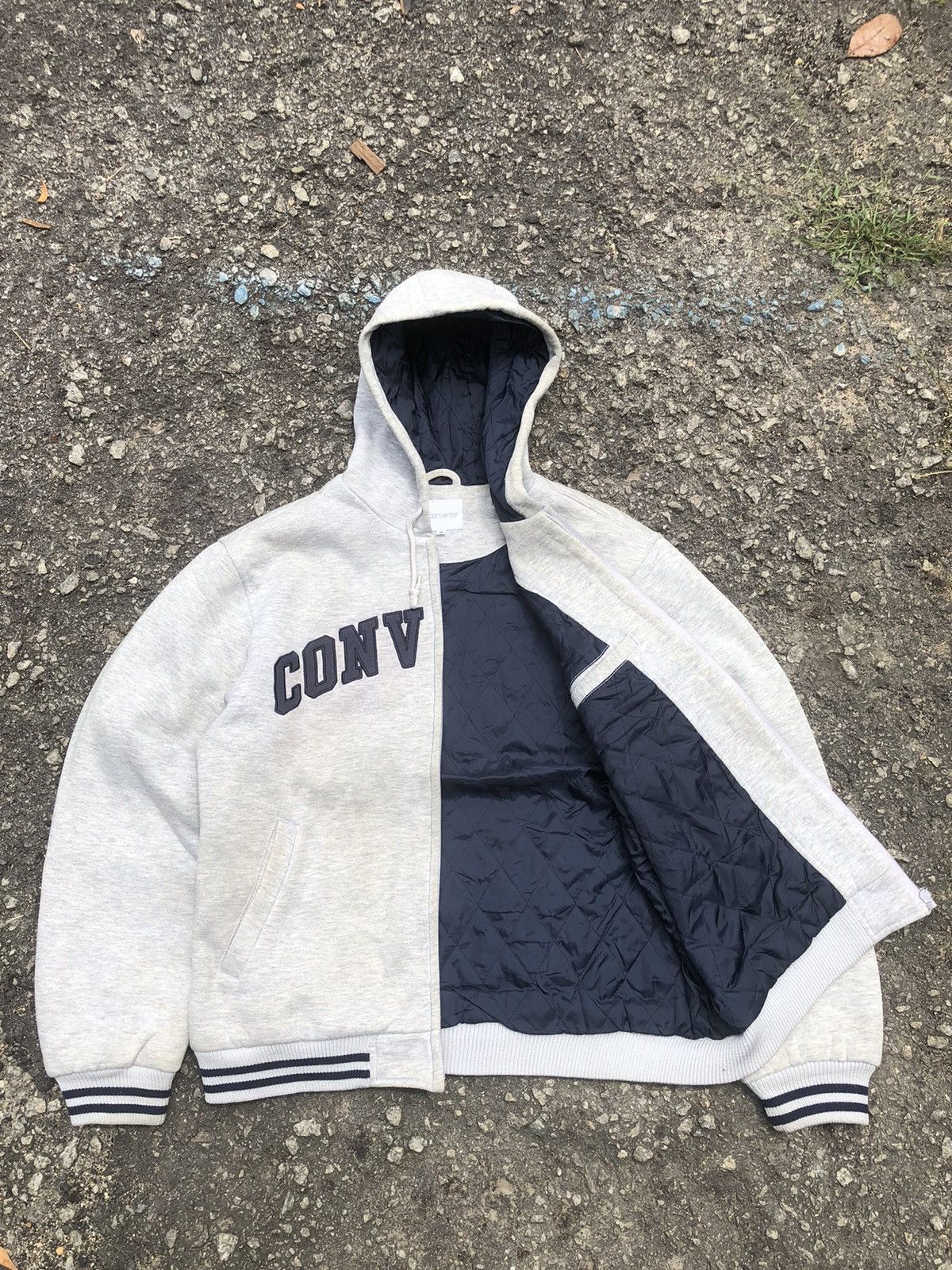Vintage Vintage Converse Spellout Fullzipper Hoodie Jacket Size US L / EU 52-54 / 3 - 5 Thumbnail