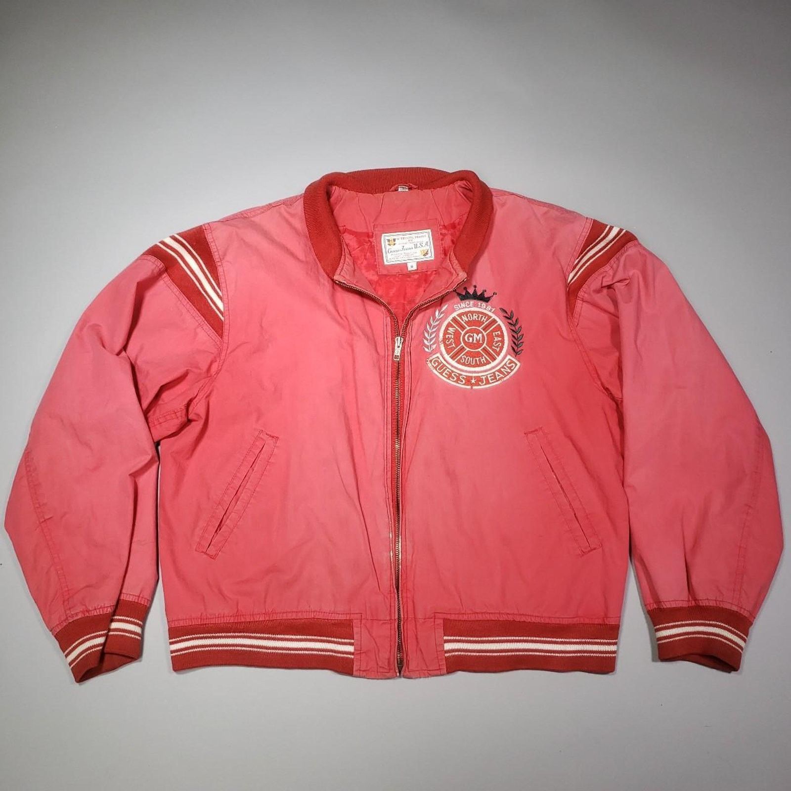 Guess Rare 80s Guess George Marciano Chainstitched Varsity Jacket Size US M / EU 48-50 / 2 - 2 Thumbnail