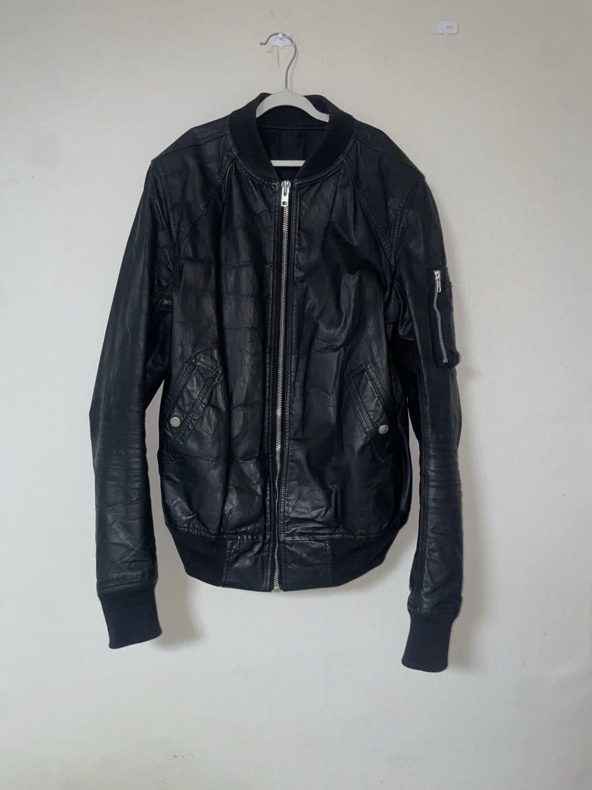 Rick Owens Rick owens leather jacket Ma-1 Archive Size US M / EU 48-50 / 2 - 1 Thumbnail