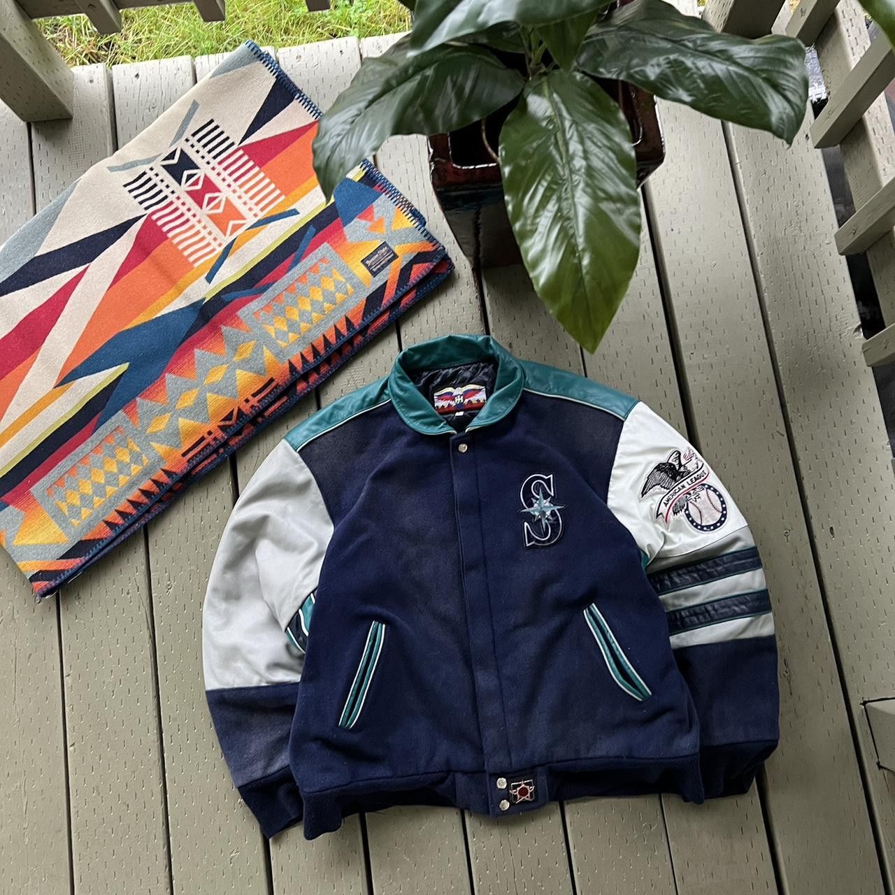 Jeff Hamilton × MLB × Vintage Jeff Hamilton Jacket Seattle Mariners Leather Varsity Jacket Size US L / EU 52-54 / 3 - 5 Thumbnail