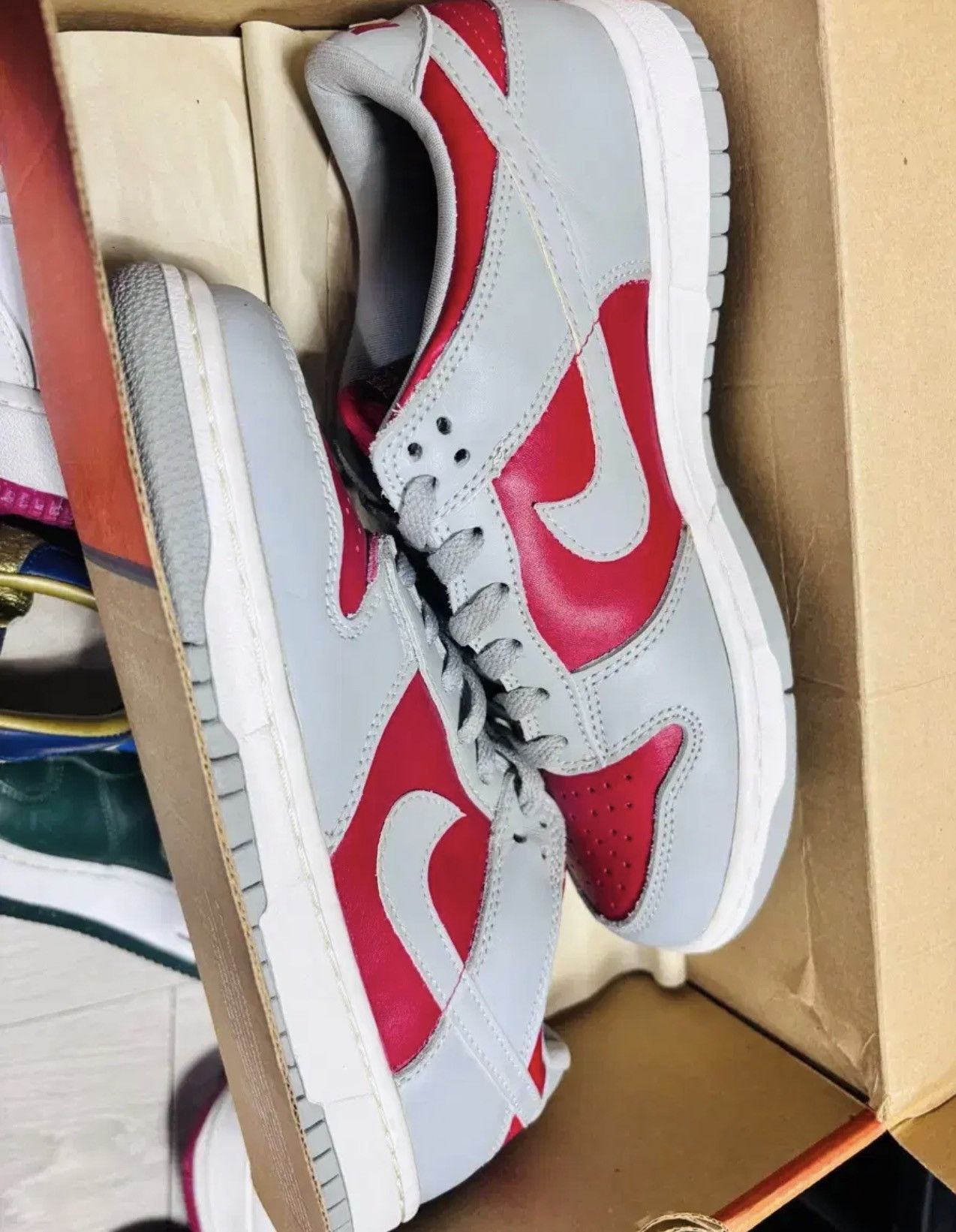Nike Nike Dunk Low Grey Red 1999 OG Deadstock tokyo only Size US 8.5 / EU 41-42 - 1 Thumbnail