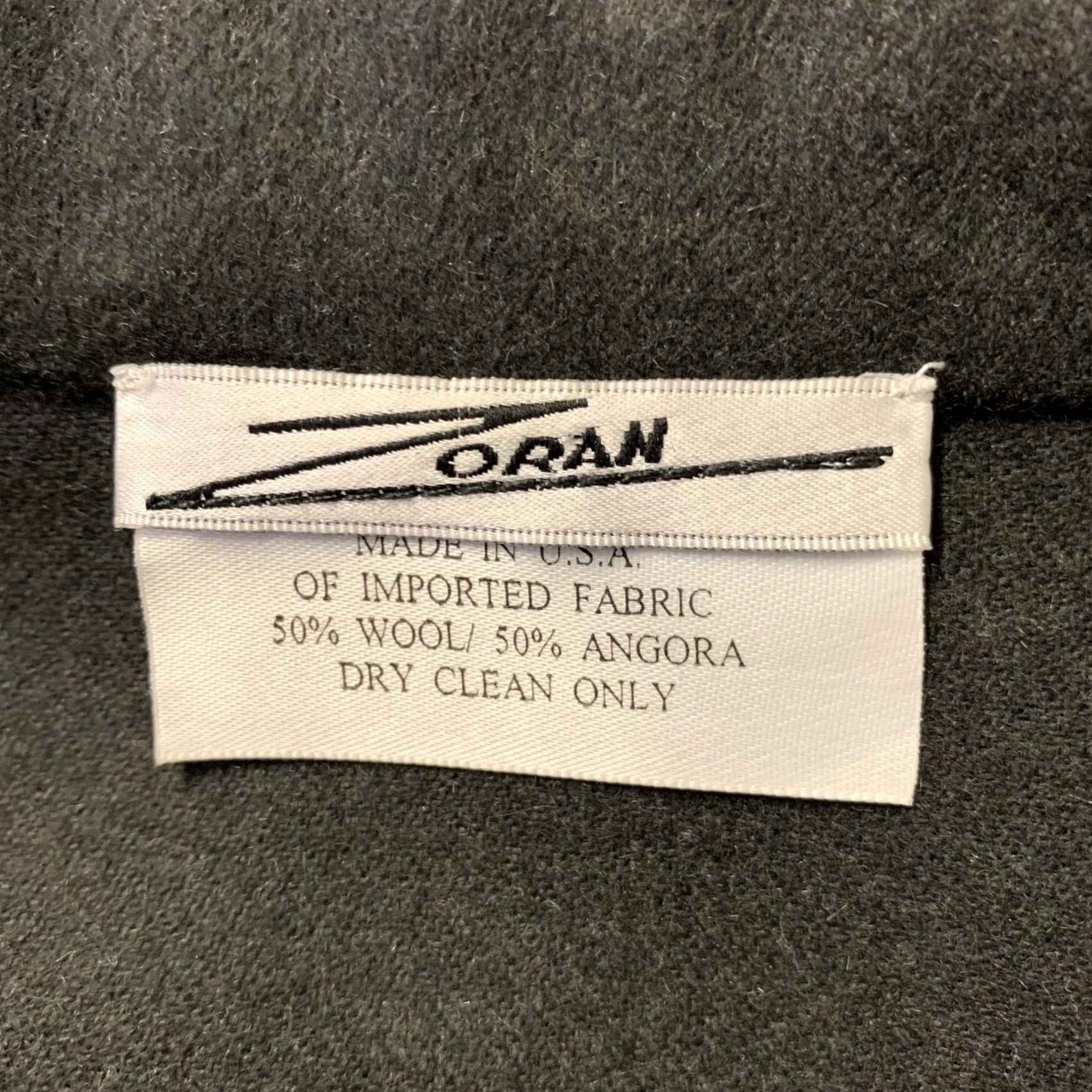 Vintage ZORAN Cardigan M Green Olive Wool Angora Wide Notch Collar Size Size M / US 6-8 / IT 42-44 - 5 Thumbnail
