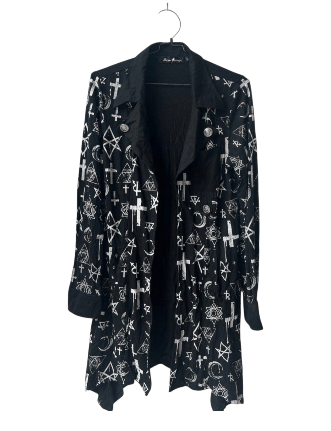 Japanese Brand Sexpot Revenge Punk Bondage Cross Long Blazer Size M / US 6-8 / IT 42-44 - 1 Thumbnail
