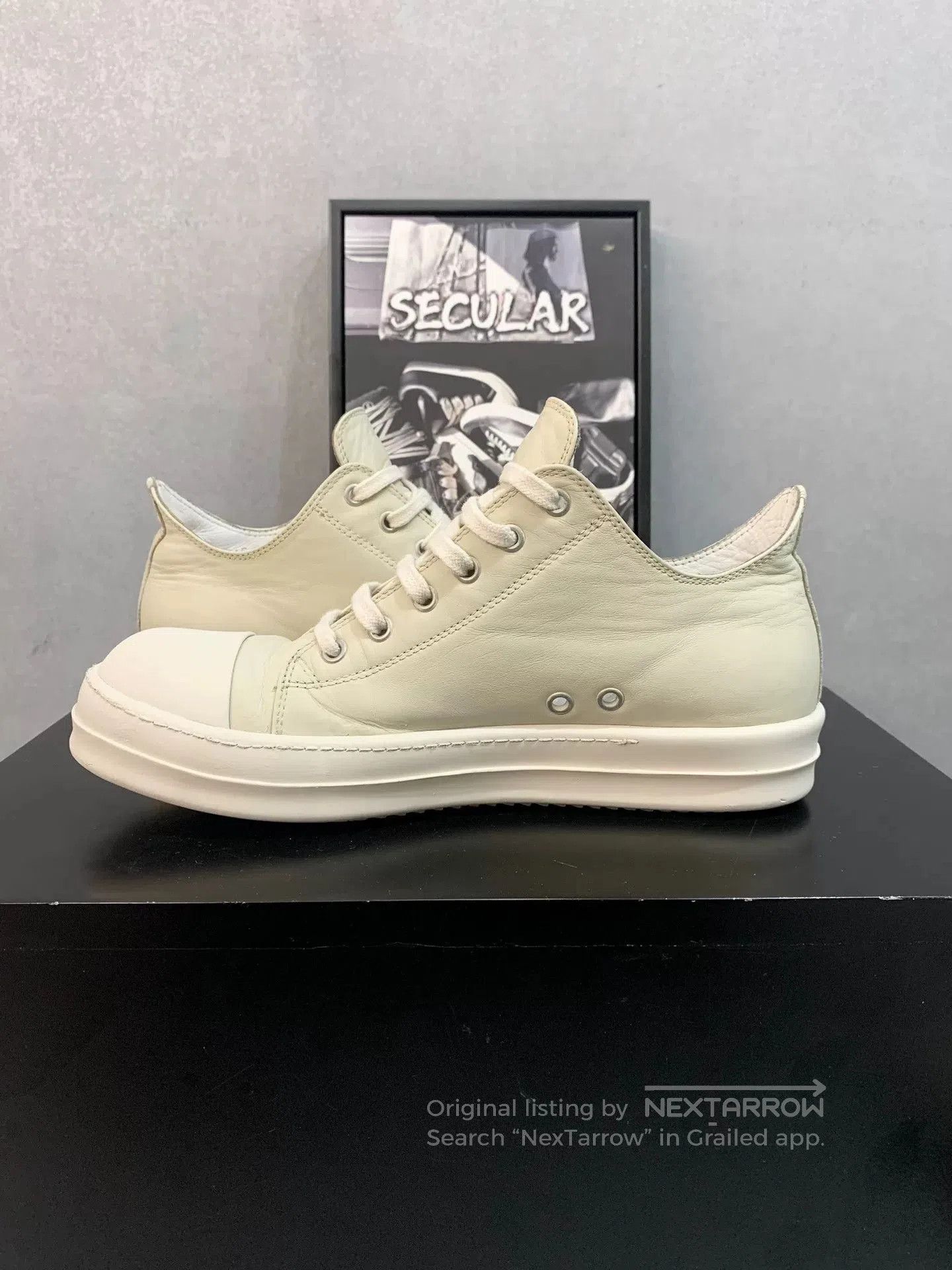 Rick Owens Rick Owens Main Line Leather Low-Top Sneakers. Size US 8 / EU 41 - 6 Thumbnail