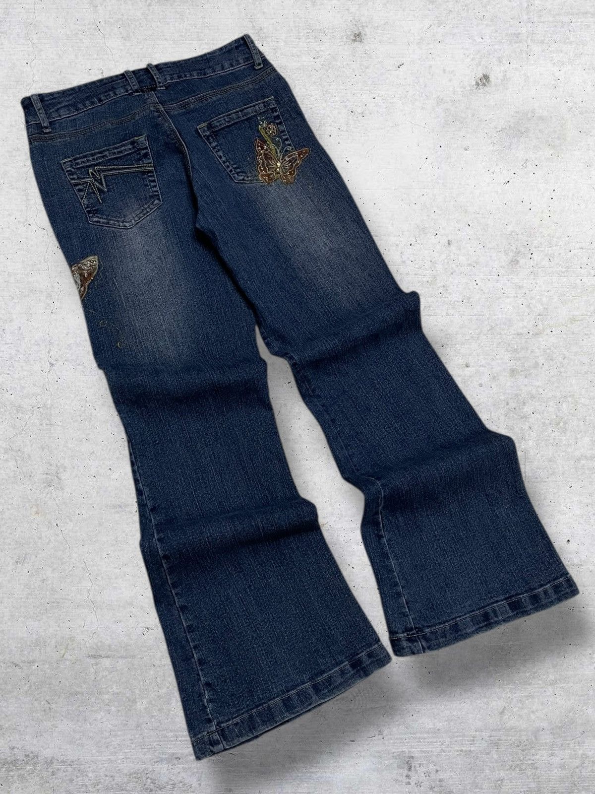 Tornado Mart VINTAGE 90S JAPAN BUTTERY NEPHENTES STYLE EMRBROIDERED FLARE Size US 30 / EU 46 - 10 Thumbnail