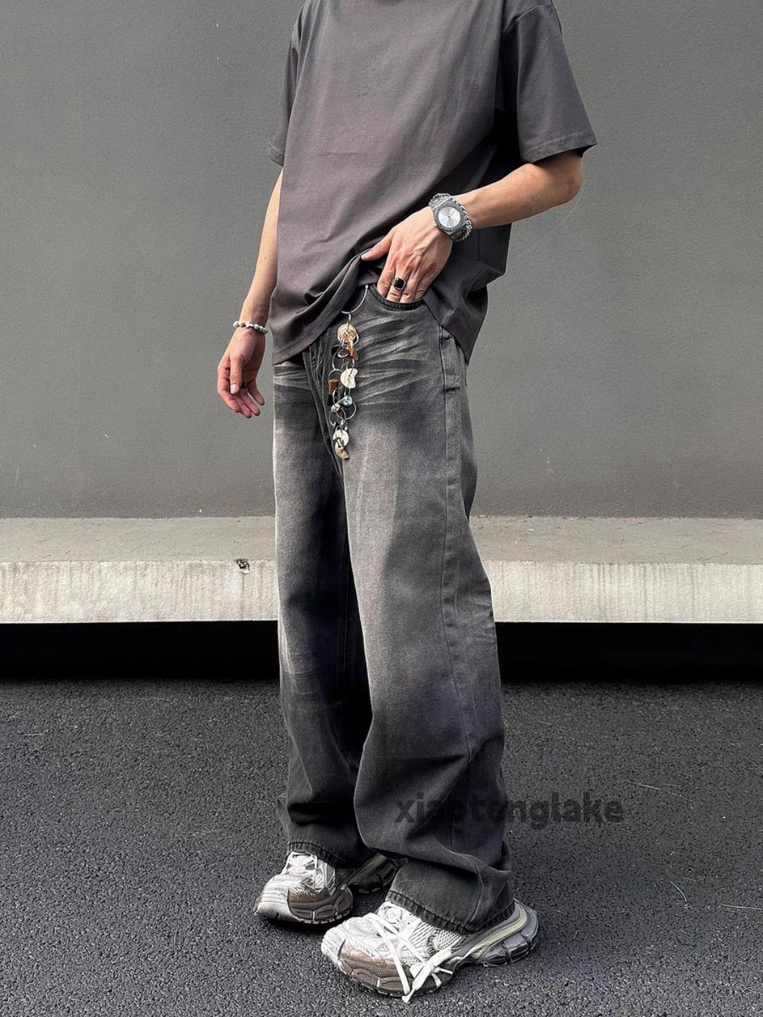 Jean × Vintage utility washed faded loose baggy skate hiphop jeans Size US 32 / EU 48 - 7 Thumbnail