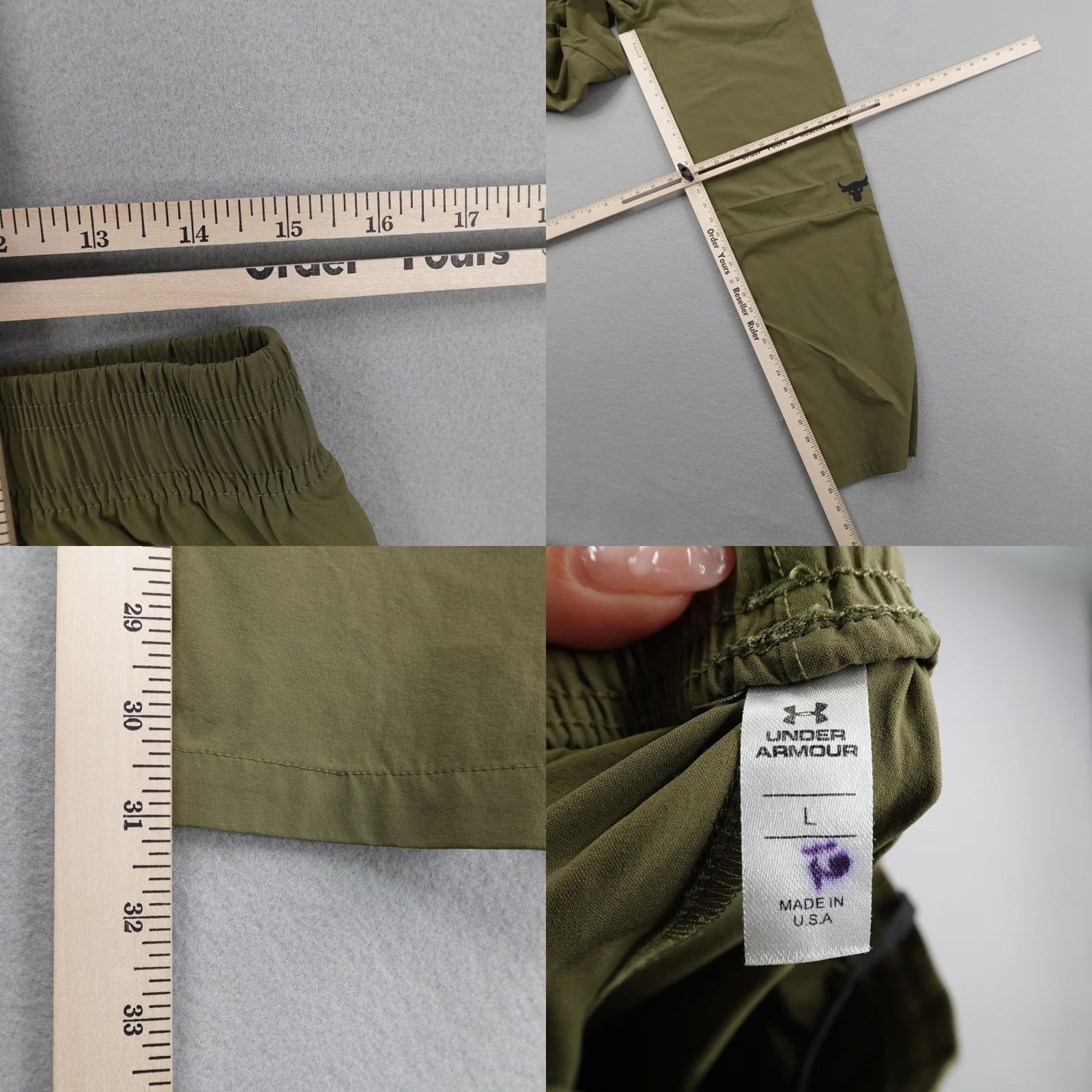 Under Armour Under Armour Project Rock Pants Mens Large Green Track Joggers Workout Athletic Size US 33 - 8 Thumbnail