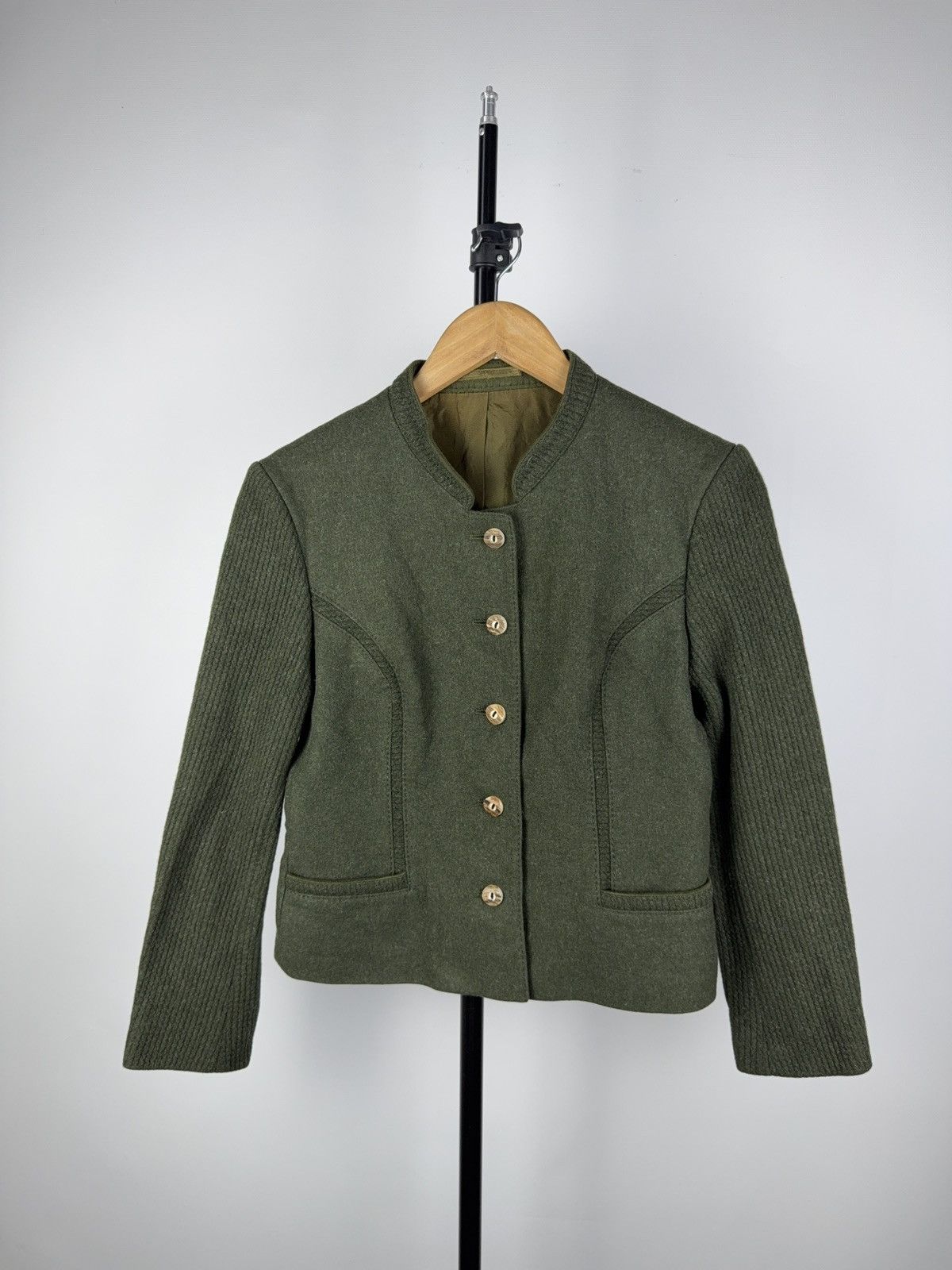 Designer × Vintage Vintage 90s Lodenfrey wool women’s military Button jacket Size M / US 6-8 / IT 42-44 - 1 Thumbnail