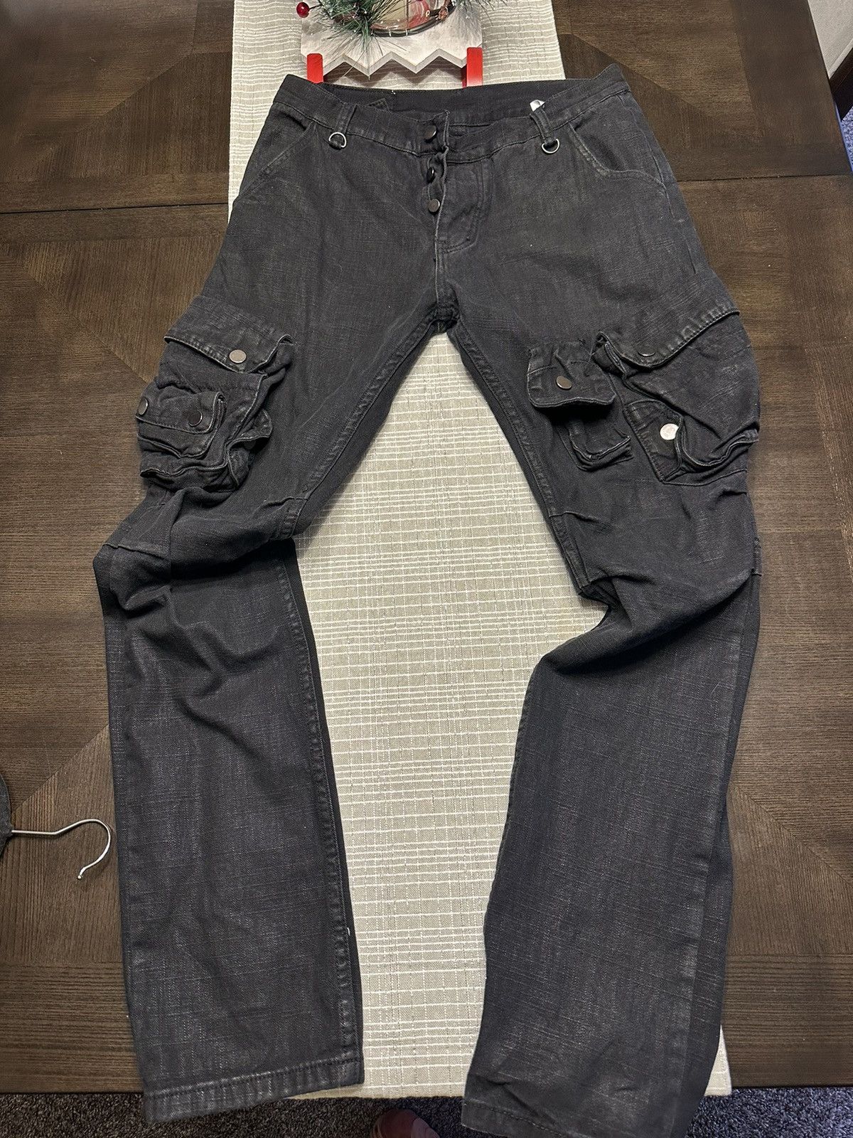 Streetwear Waxed denim cargo pants Grailed