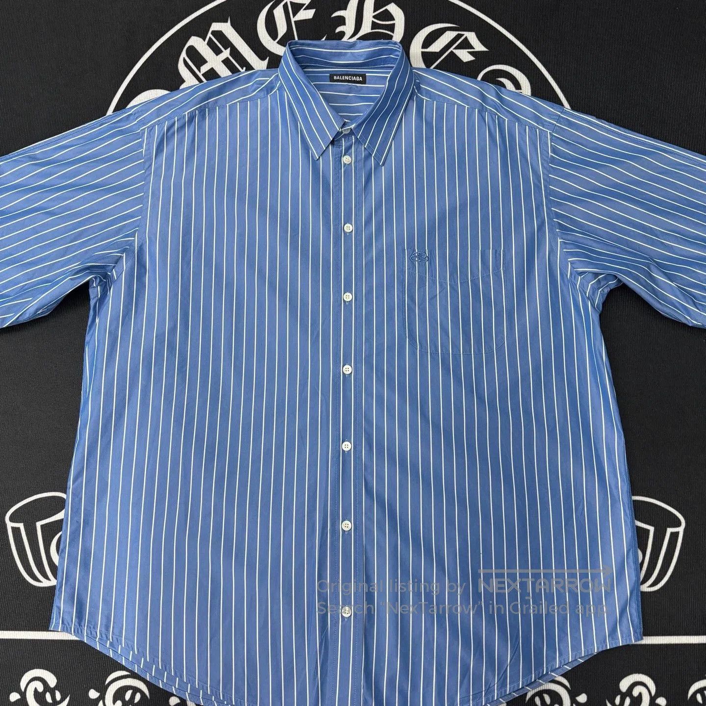 Balenciaga Balenciaga Blue Stripe Shirt. Size US L / EU 52-54 / 3 - 1 Thumbnail
