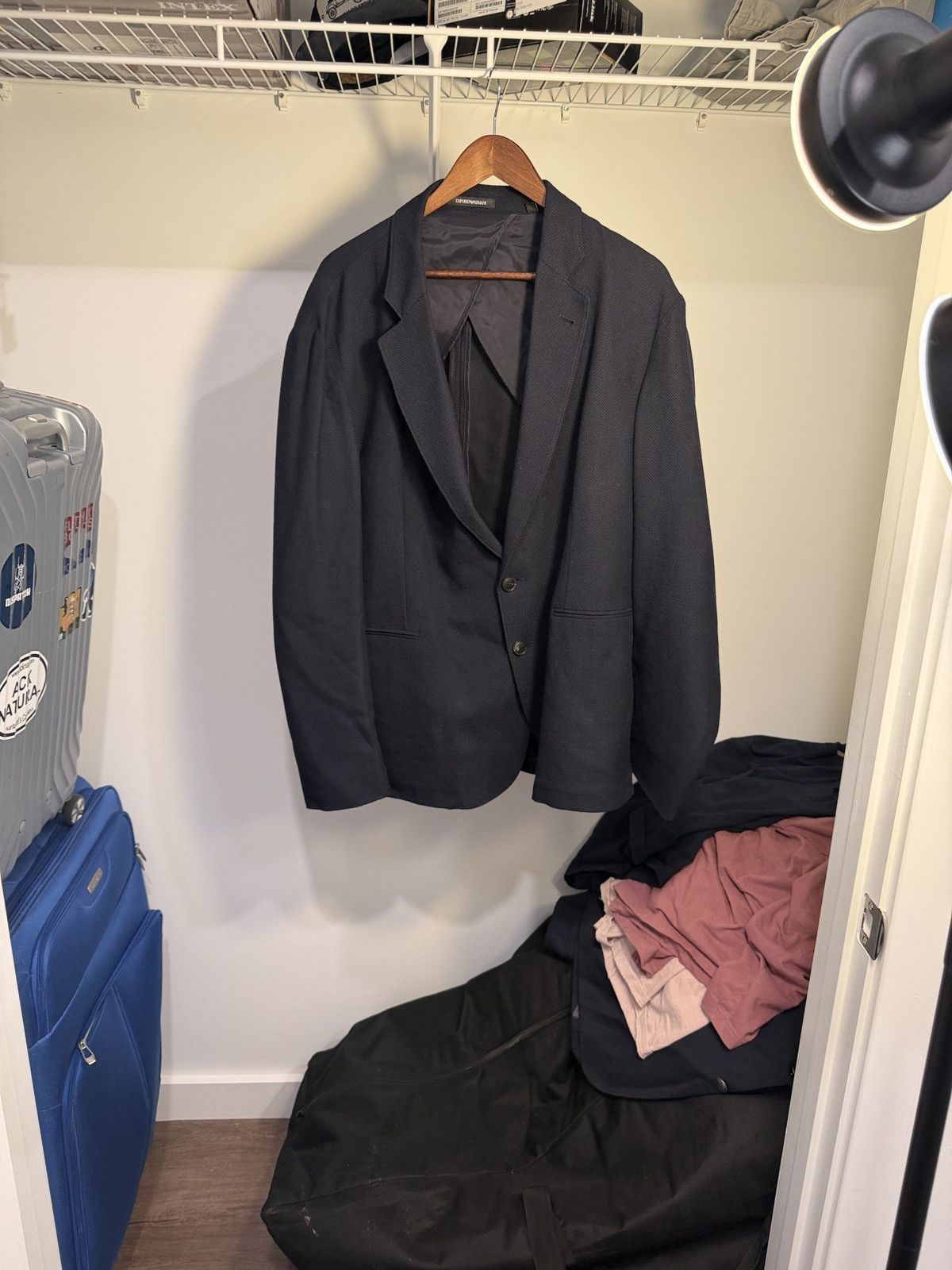 Emporio Armani Emporio Armani Navy Textured Blazer Size 48R - 1 Thumbnail