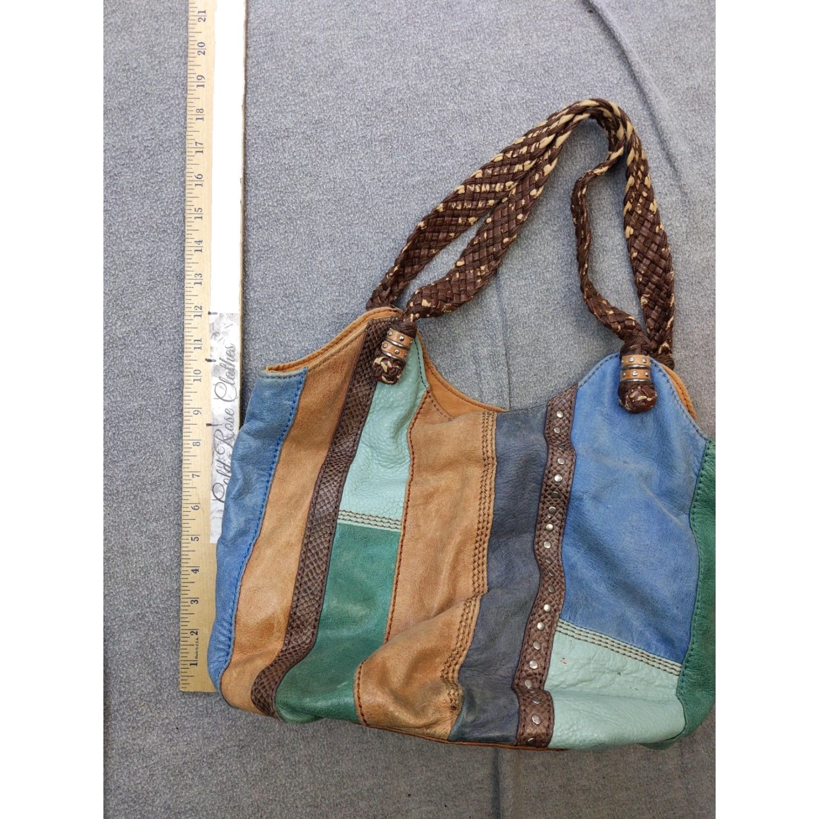 The Sak The Sak Shoulder Hobo Bag Womens Large Multicolor Leather Patchwork Purse Size ONE SIZE - 2 Thumbnail