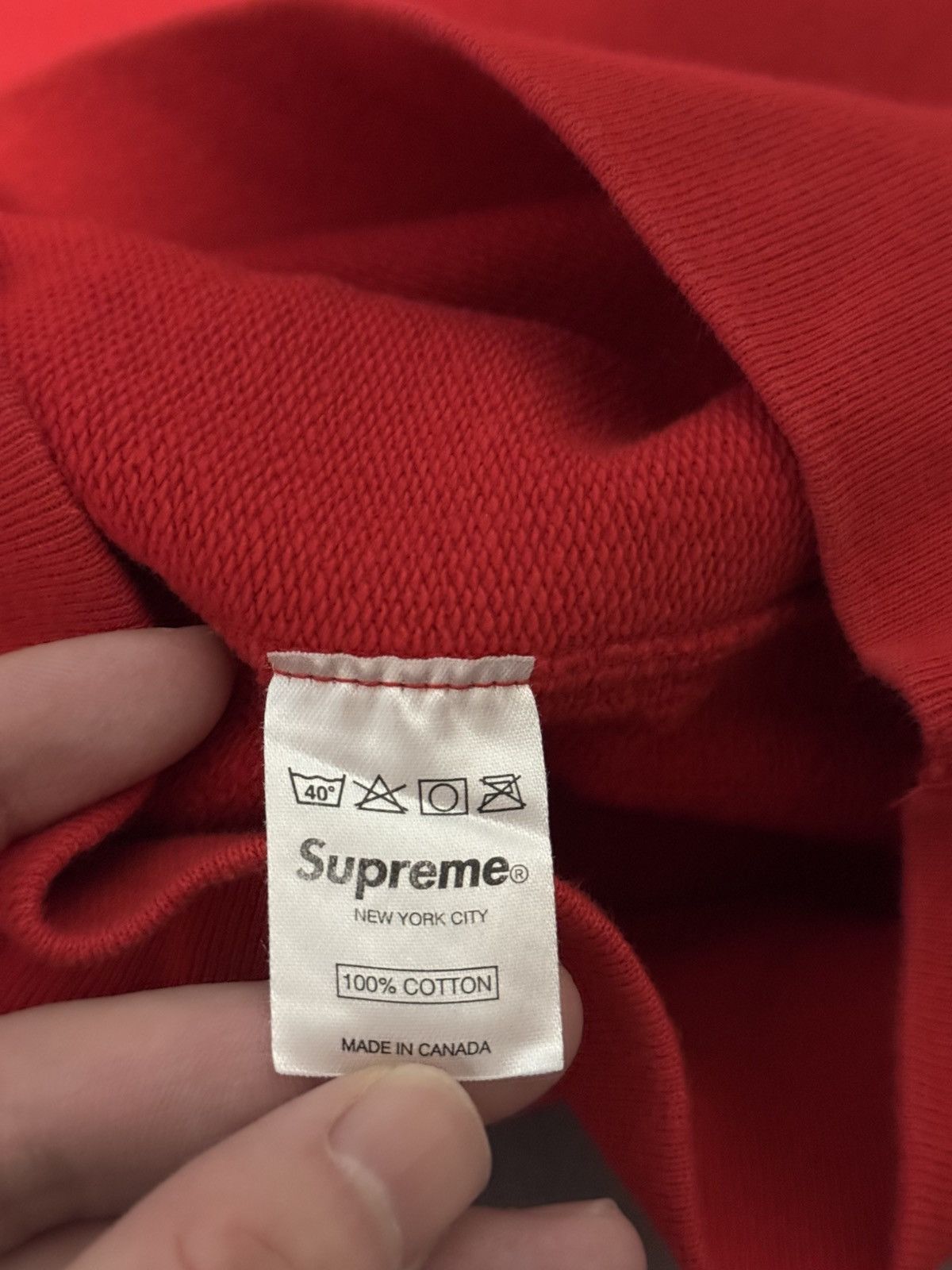 Supreme Supreme 2007 black on red screenprint box logo crewneck Size US XL / EU 56 / 4 - 7 Thumbnail