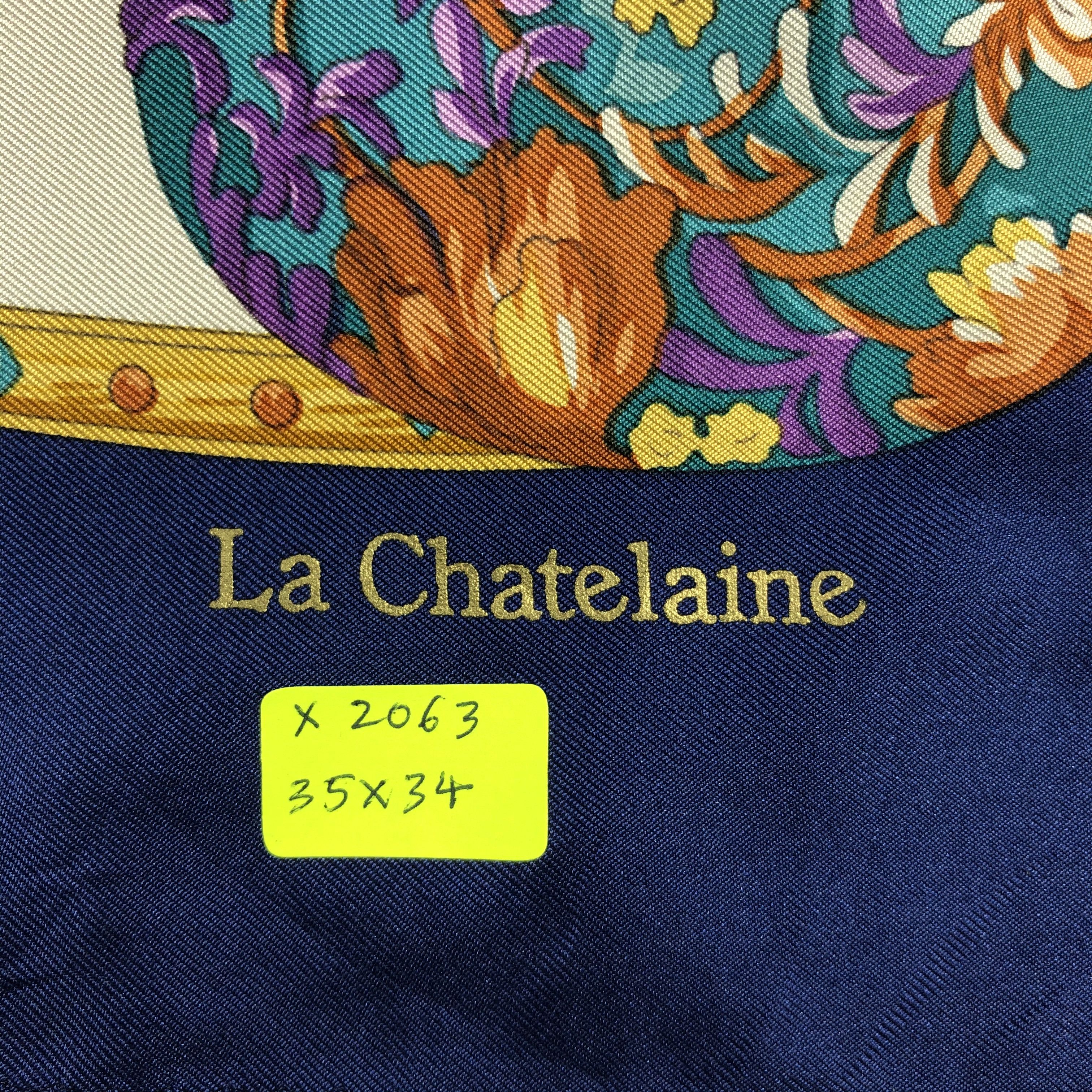 Vintage Vintage La Chatelaine Silk Scarf Size ONE SIZE - 6 Thumbnail