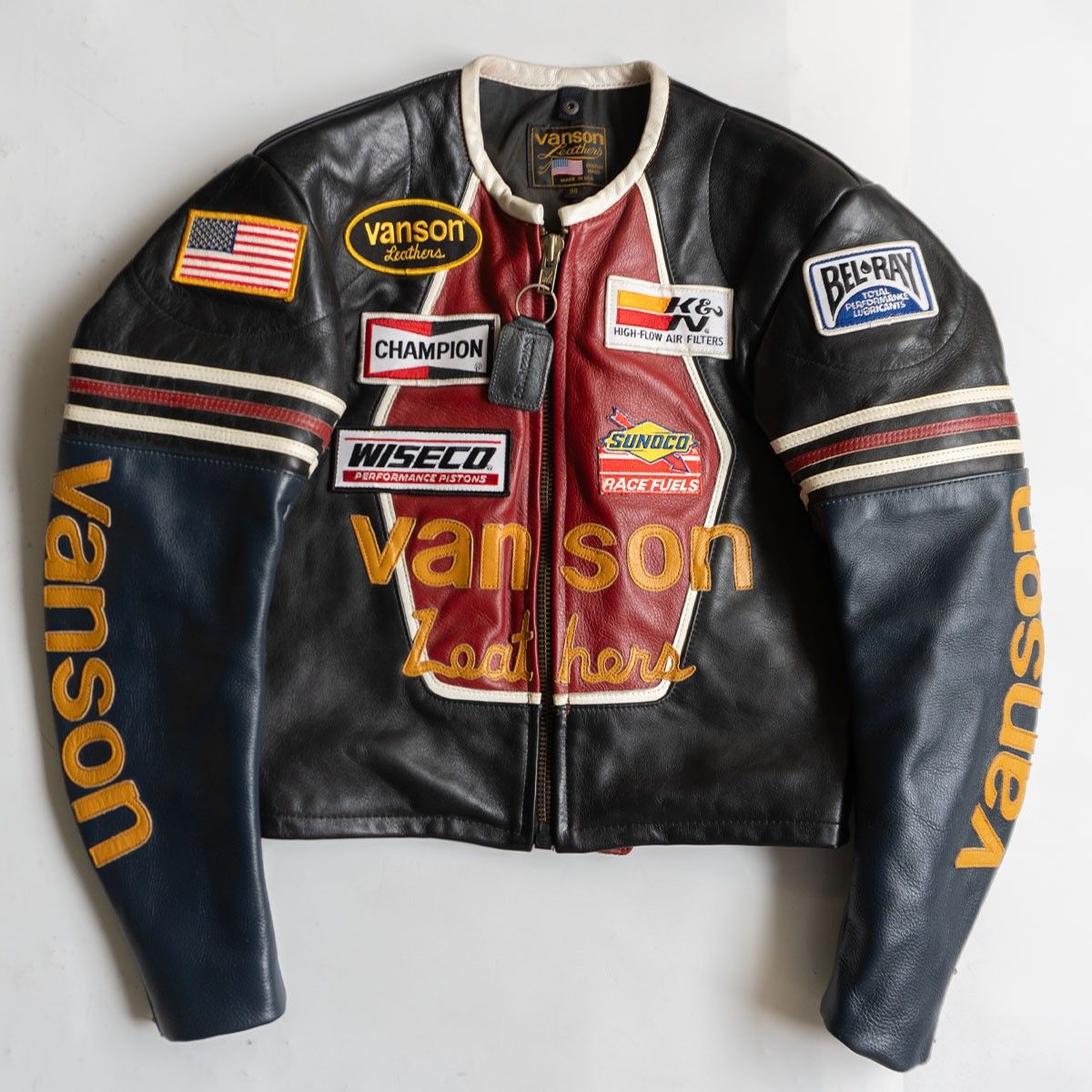 Vintage VANSON ONESTAR Motorcycle Jacket Size 38 Size US L / EU 52-54 / 3 - 1 Thumbnail