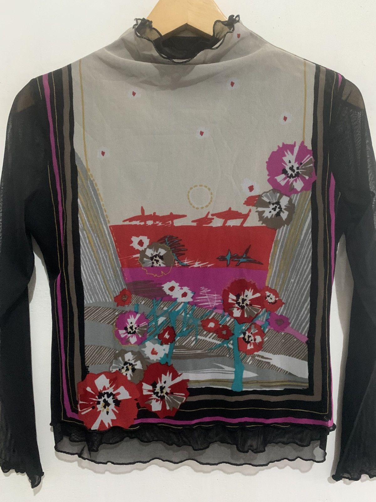 Japanese Brand Meshtop Flower women style Size XS / US 0-2 / IT 36-38 - 3 Thumbnail