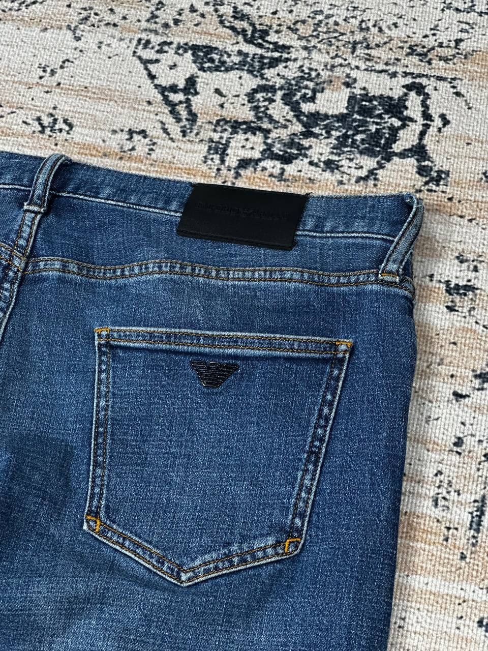 Emporio Armani Emporio Armani Blue Slim Metal Logo Jeans Pants Size US 33 - 12 Thumbnail