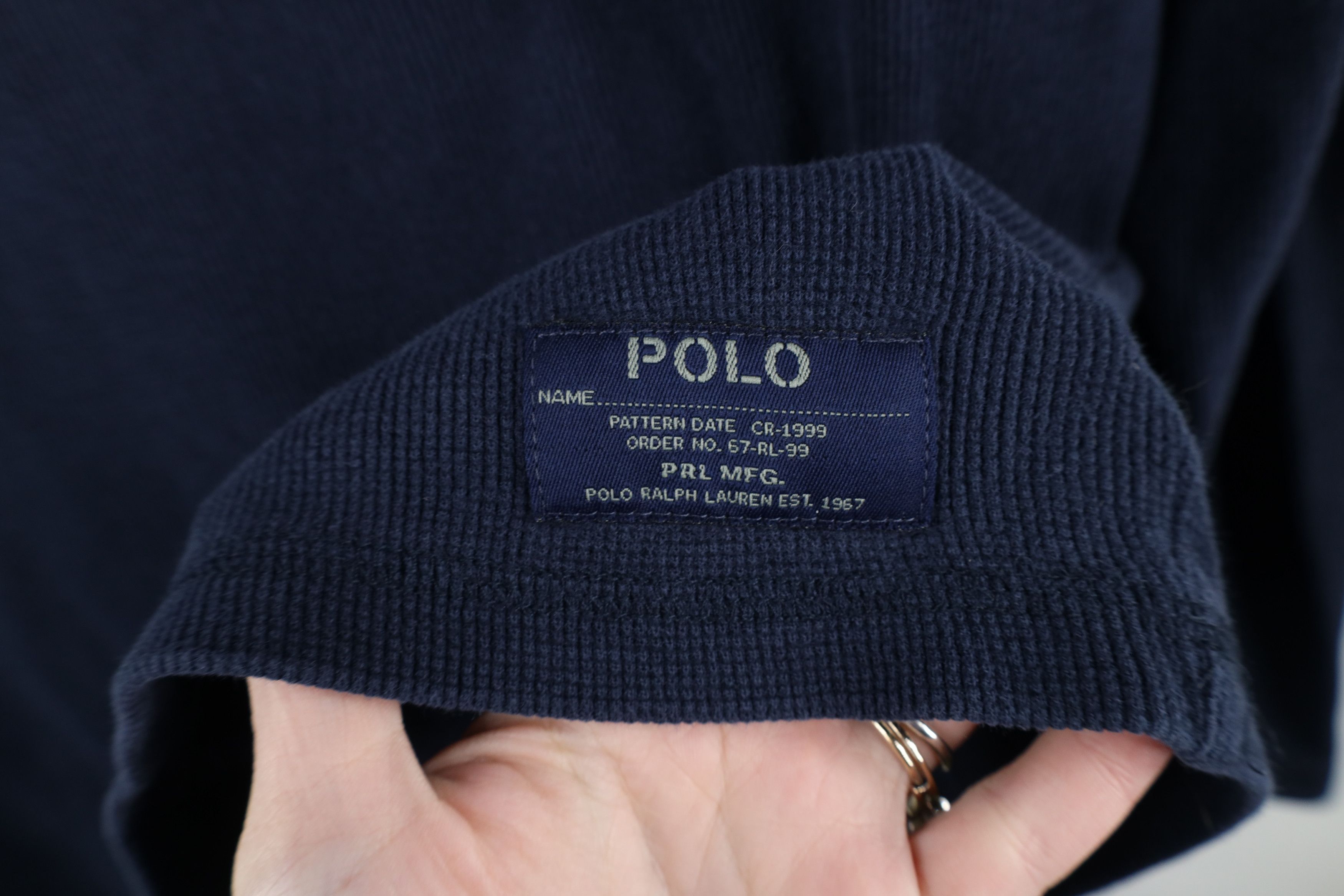 Ralph Lauren × Vintage Vintage 90s Streetwear Ralph Lauren Waffle Knit T-Shirt Size US XL / EU 56 / 4 - 4 Thumbnail