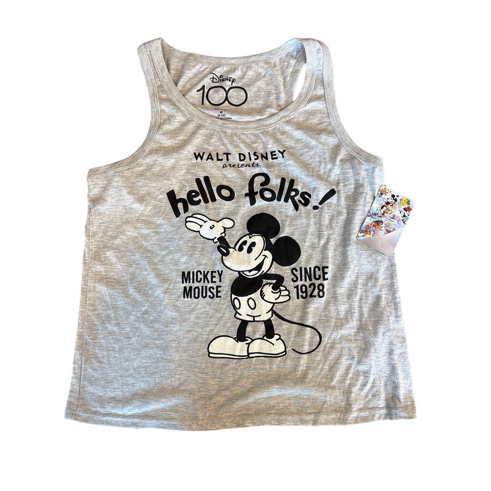 Disney Walt Disney presents Mickey Mouse Hello Folks! Tank nwt Size M / US 6-8 / IT 42-44 - 1 Thumbnail
