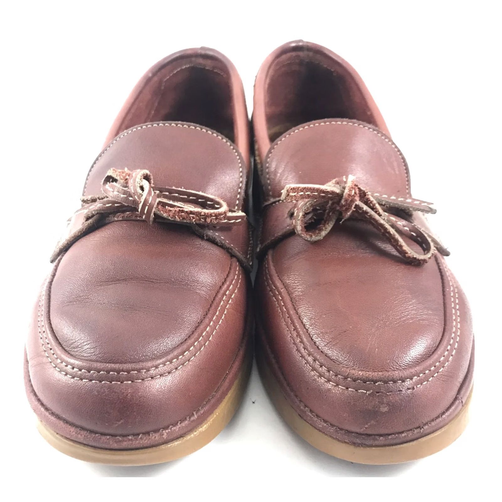Vintage Womens Dex 467833 Size 8M Ox Blood Leather Boat Loafers Casual SlipOn Shoes-96 (This is a slight variation of the original title.) Size US 8 / IT 38 - 2 Thumbnail