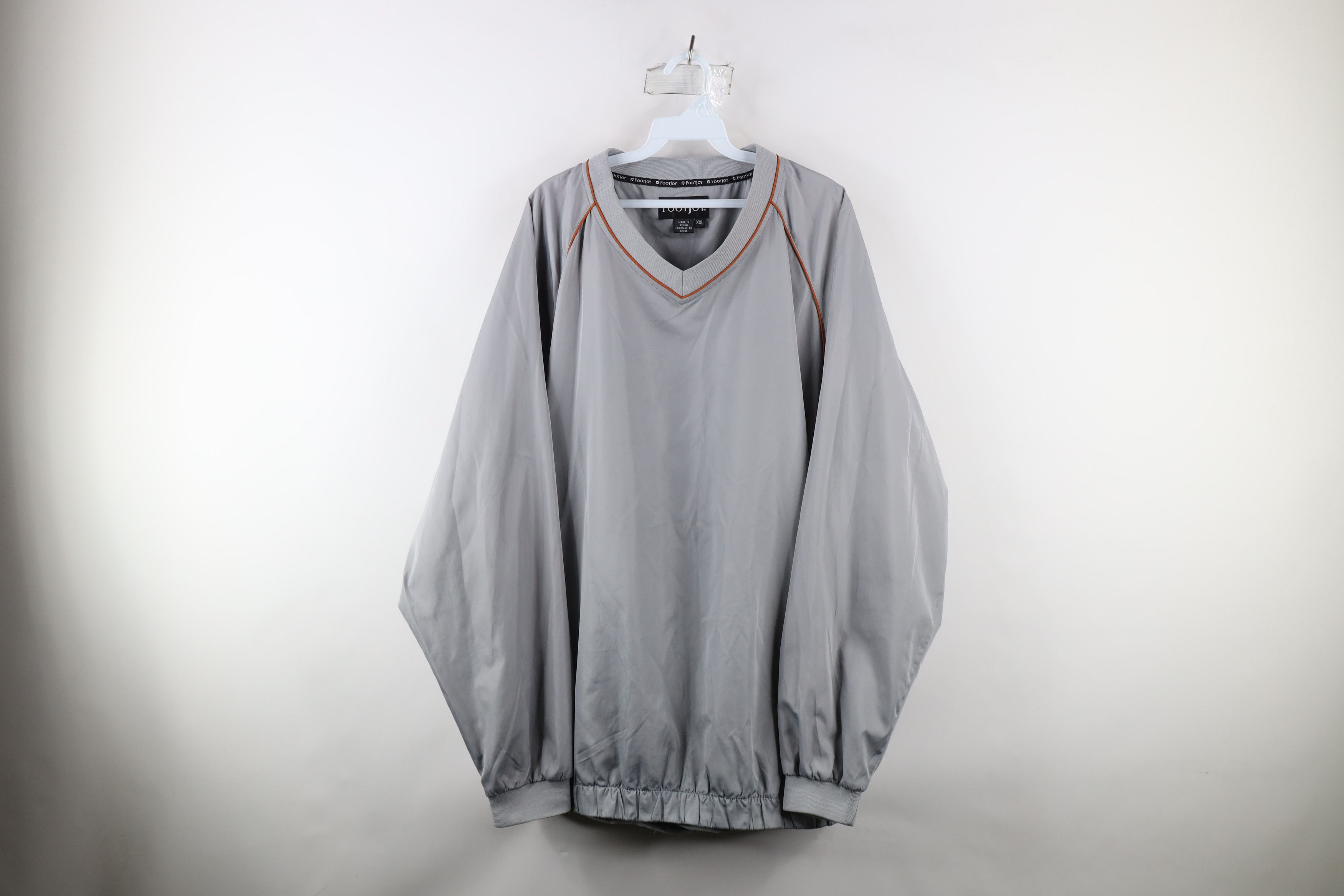 Footjoy × Vintage FootJoy Golfing Golf Pullover Windbreaker Rain Jacket Silver Size US XXL / EU 58 / 5 - 1 Thumbnail