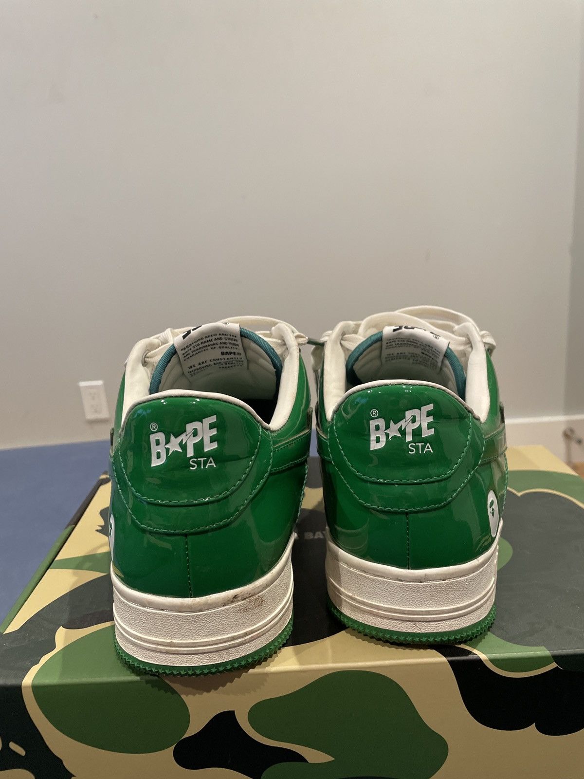 Bape Bapesta ‘Green’ Size US 12 / EU 45 - 4 Thumbnail