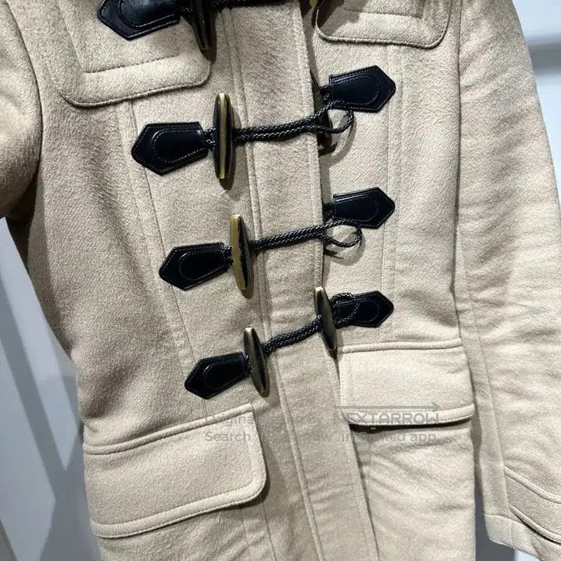 Burberry Burberry Khaki Wool Long Coat for Women. Size S / US 4 / IT 40 - 5 Thumbnail