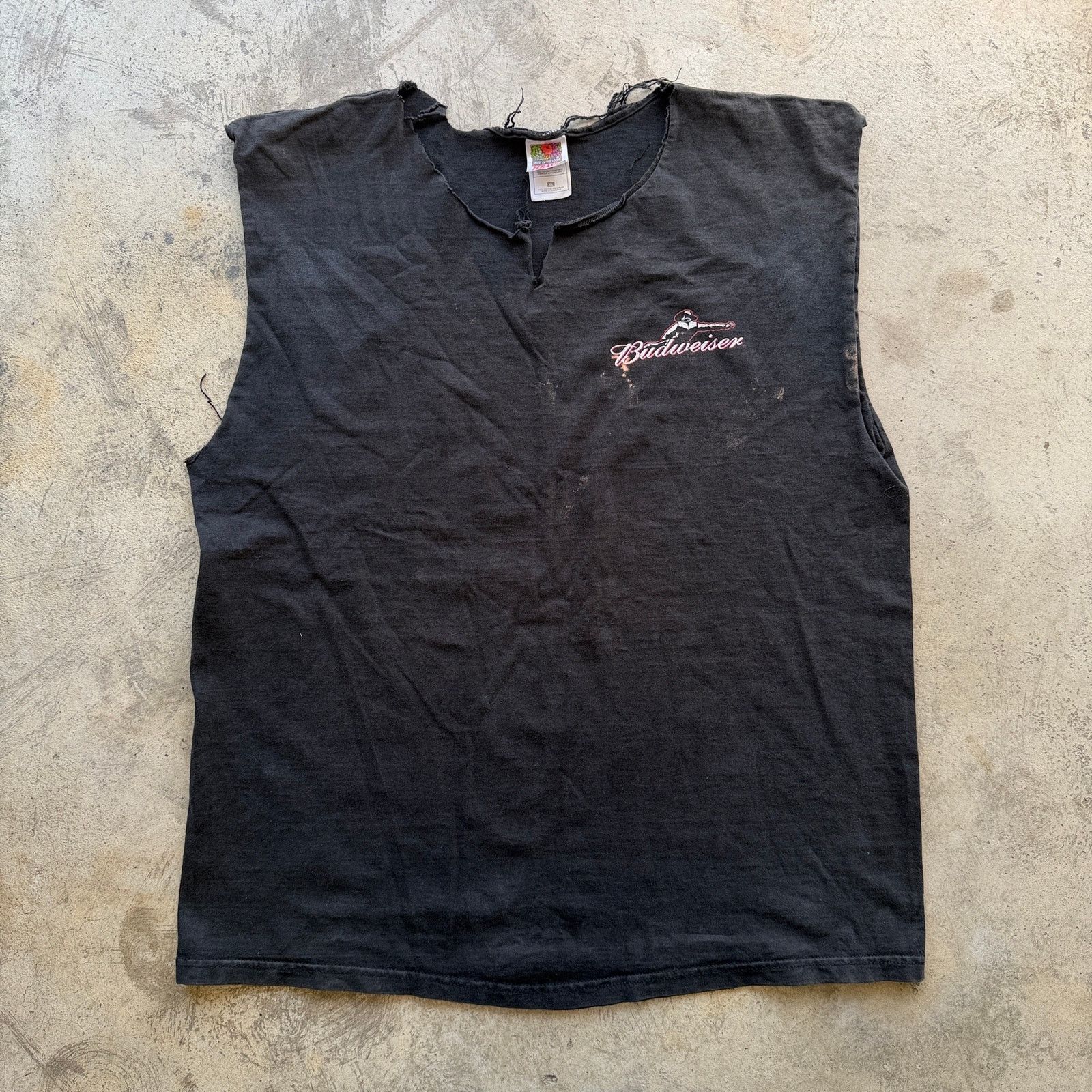 Budweiser Vintage Budweiser Cowboy Bull Riding Graphic thrashed Tee Size US XL / EU 56 / 4 - 5 Thumbnail