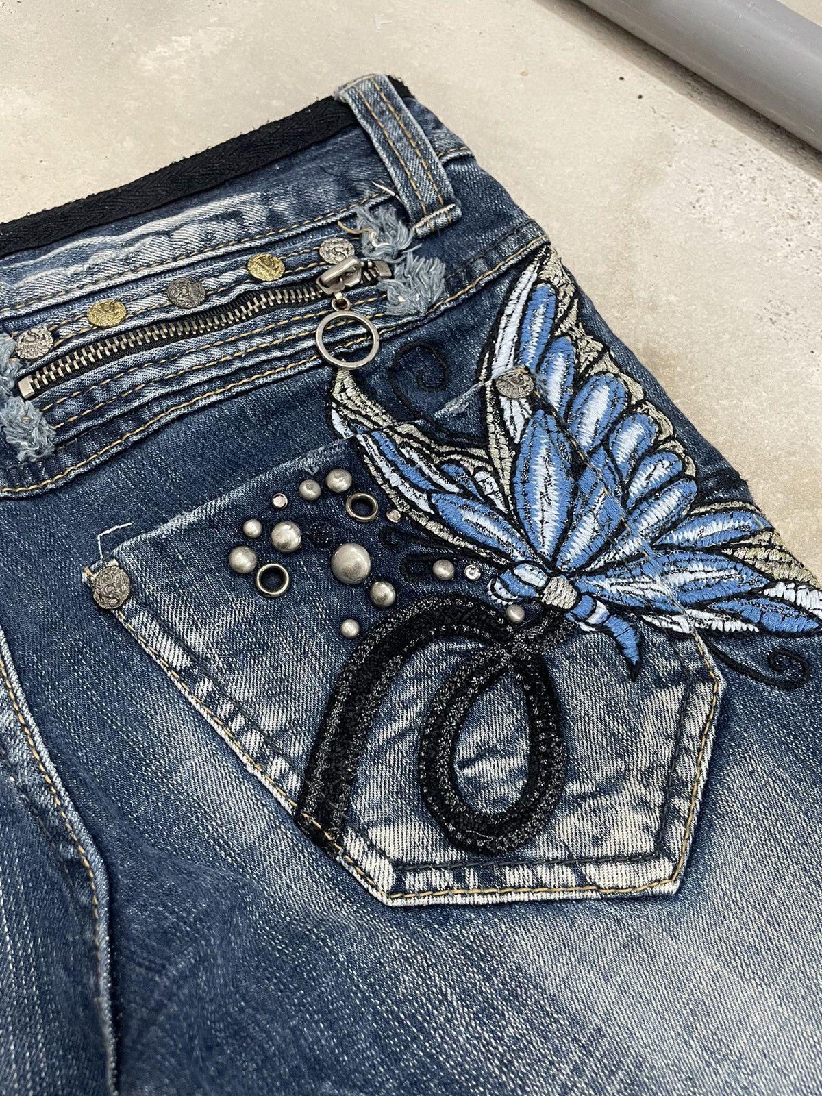 Affliction Studio RP Japanese Punk Pocket Lolita Style Embroidery Flare Size 27" / US 4 / IT 40 - 18 Thumbnail