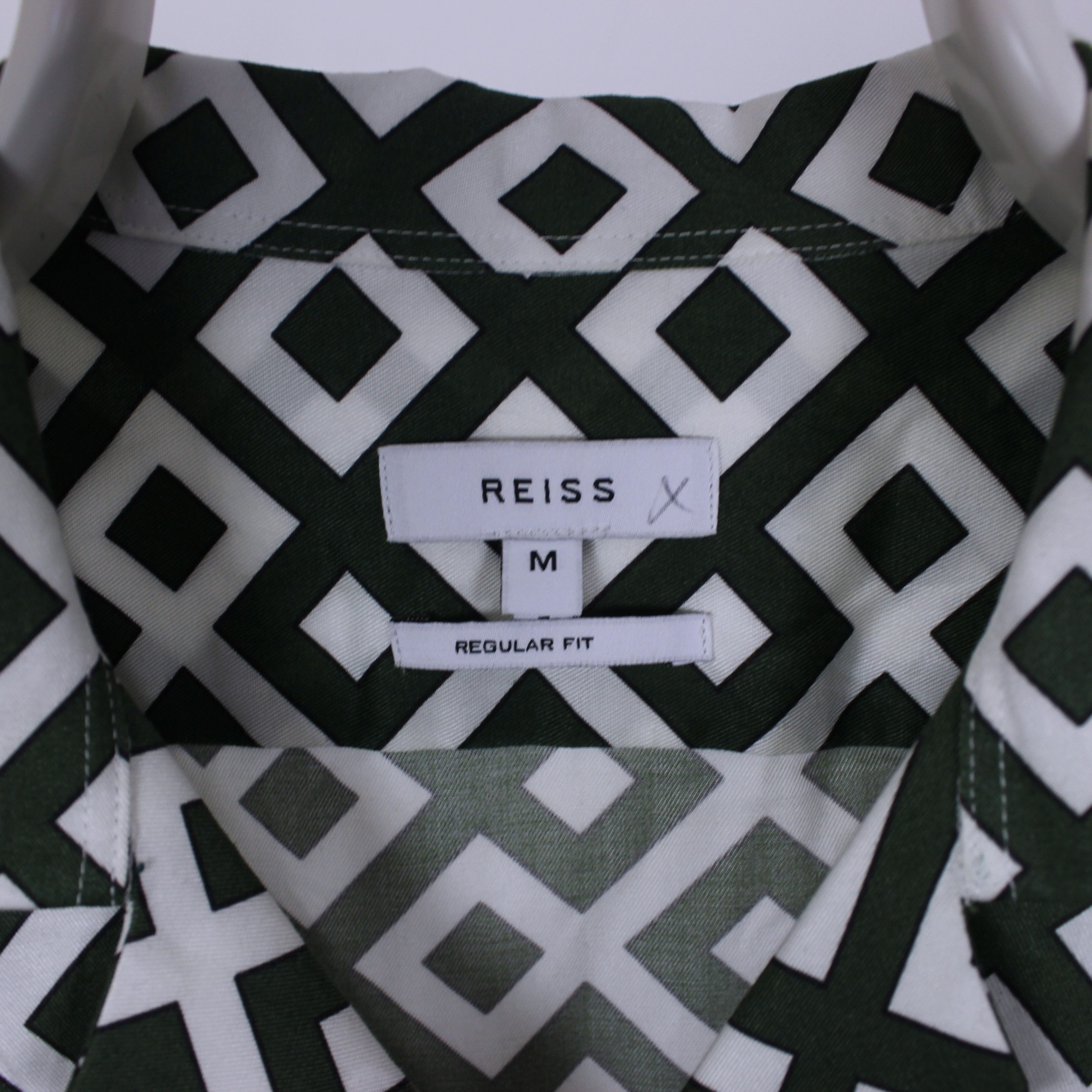 Reiss Reiss shirt Valencia Cuban Collar Geo Print Shirt M Size US M / EU 48-50 / 2 - 6 Thumbnail