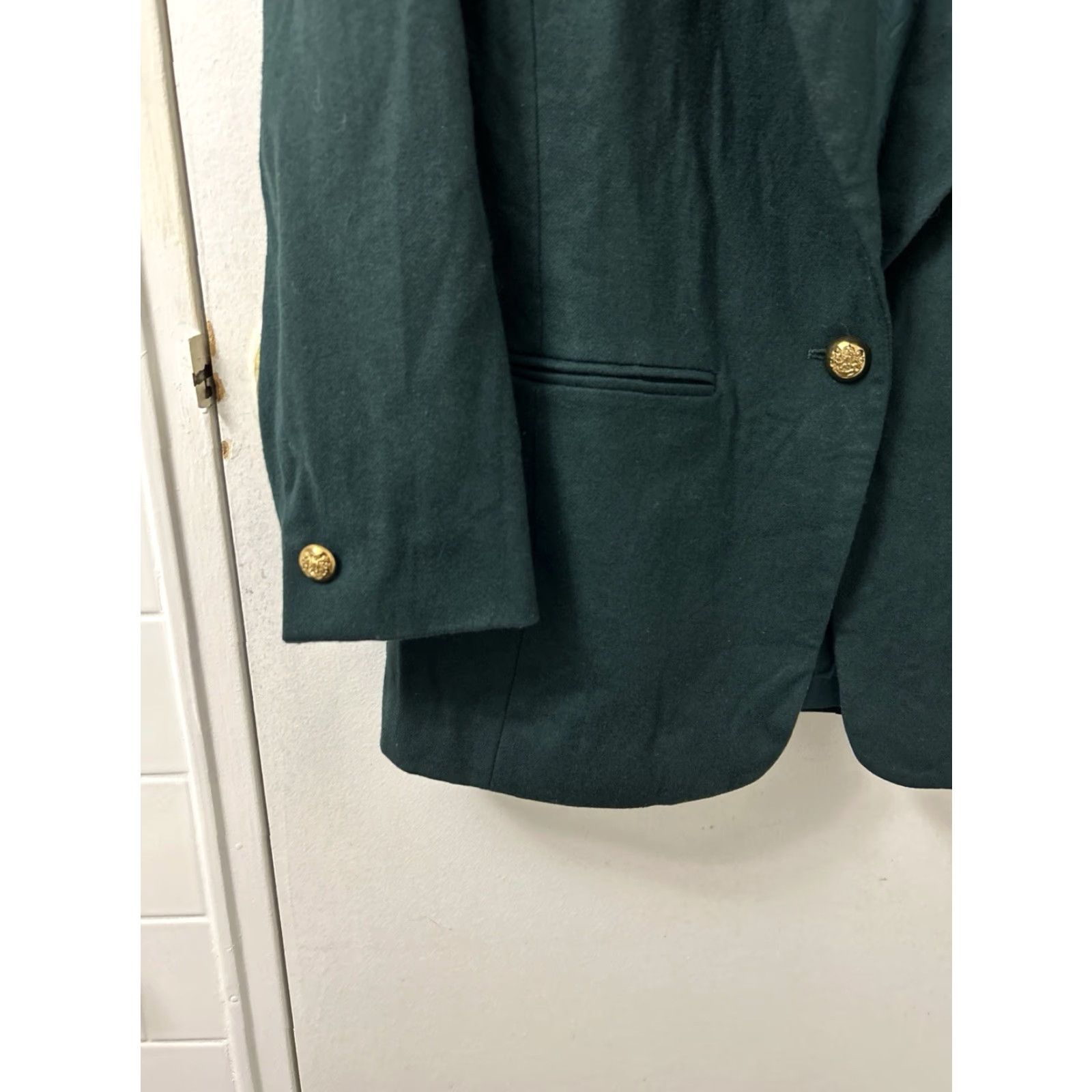 Pendleton VINTAGE Pendleton Blazer Jacket Womens Size 10 100% Wool Made in USA Green Notch Lapel One-Button Size L / US 10 / IT 46 - 4 Thumbnail