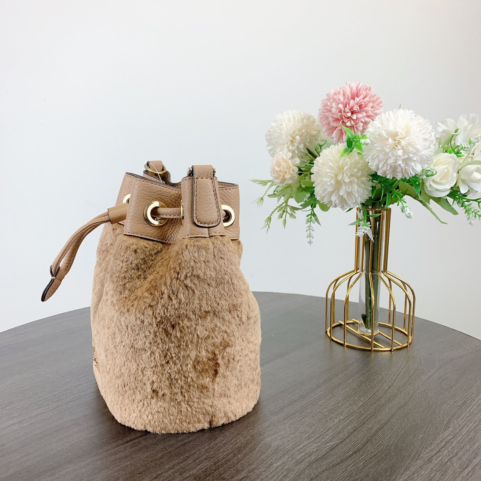 Kate Spade kate spade KI892 Rosie Faux Fur Small Bucket Bag IN Light Size ONE SIZE - 3 Thumbnail