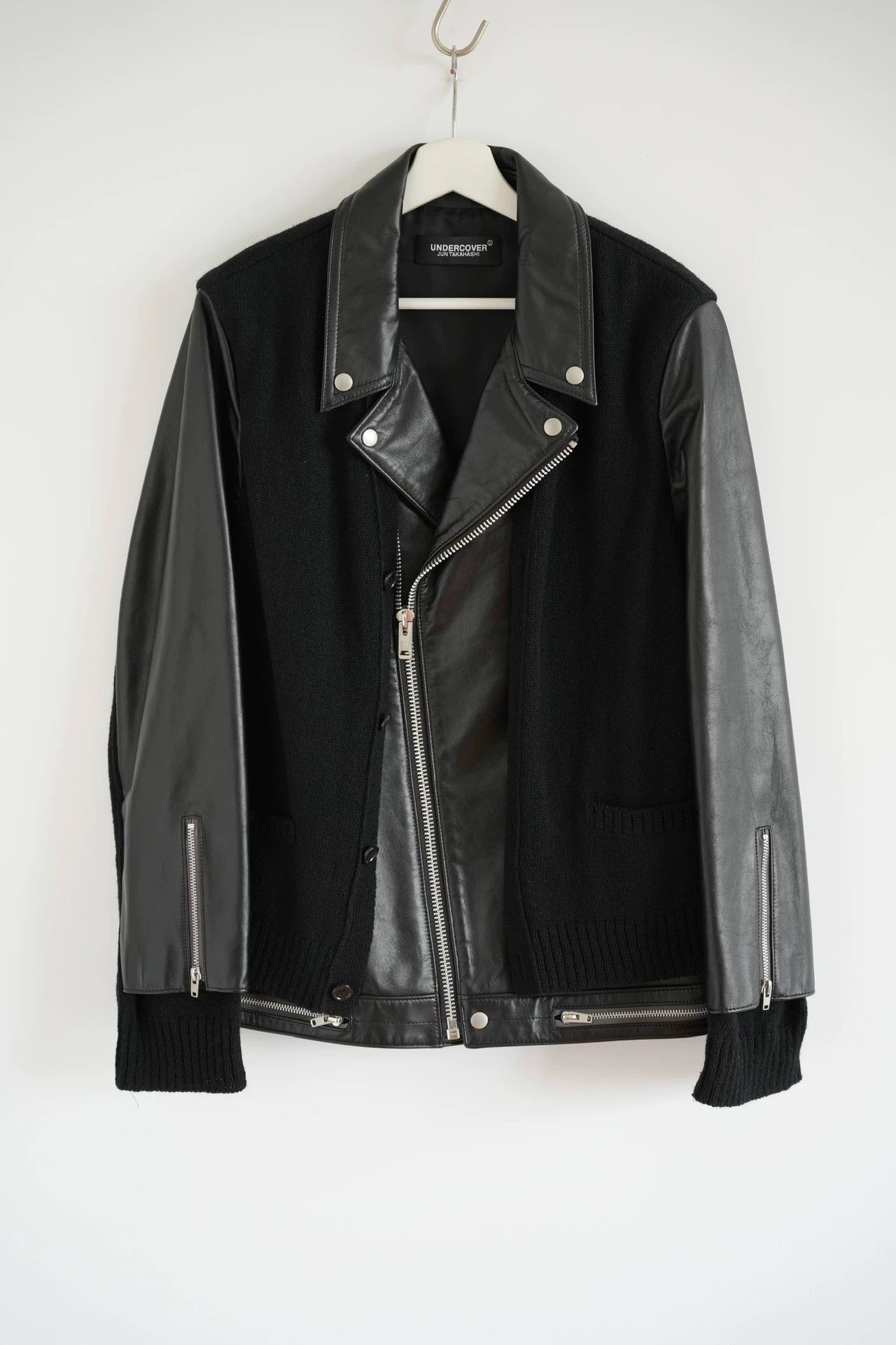 13AW UNDERCOVER ANATOMICOUTURE期　ライダース アンダーカバー UNDERCOVER 13AW ボーン パッチ ライダース レザー