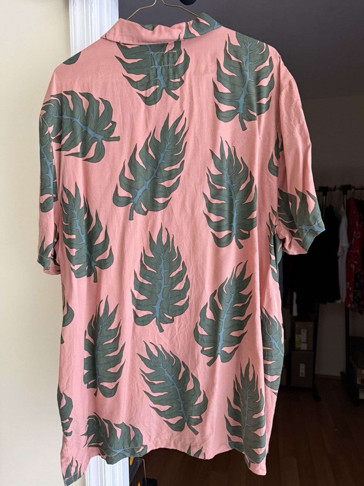 Nudie Jeans Nudie jeans short sleeve button up orange green XL Size US XL / EU 56 / 4 - 2 Thumbnail