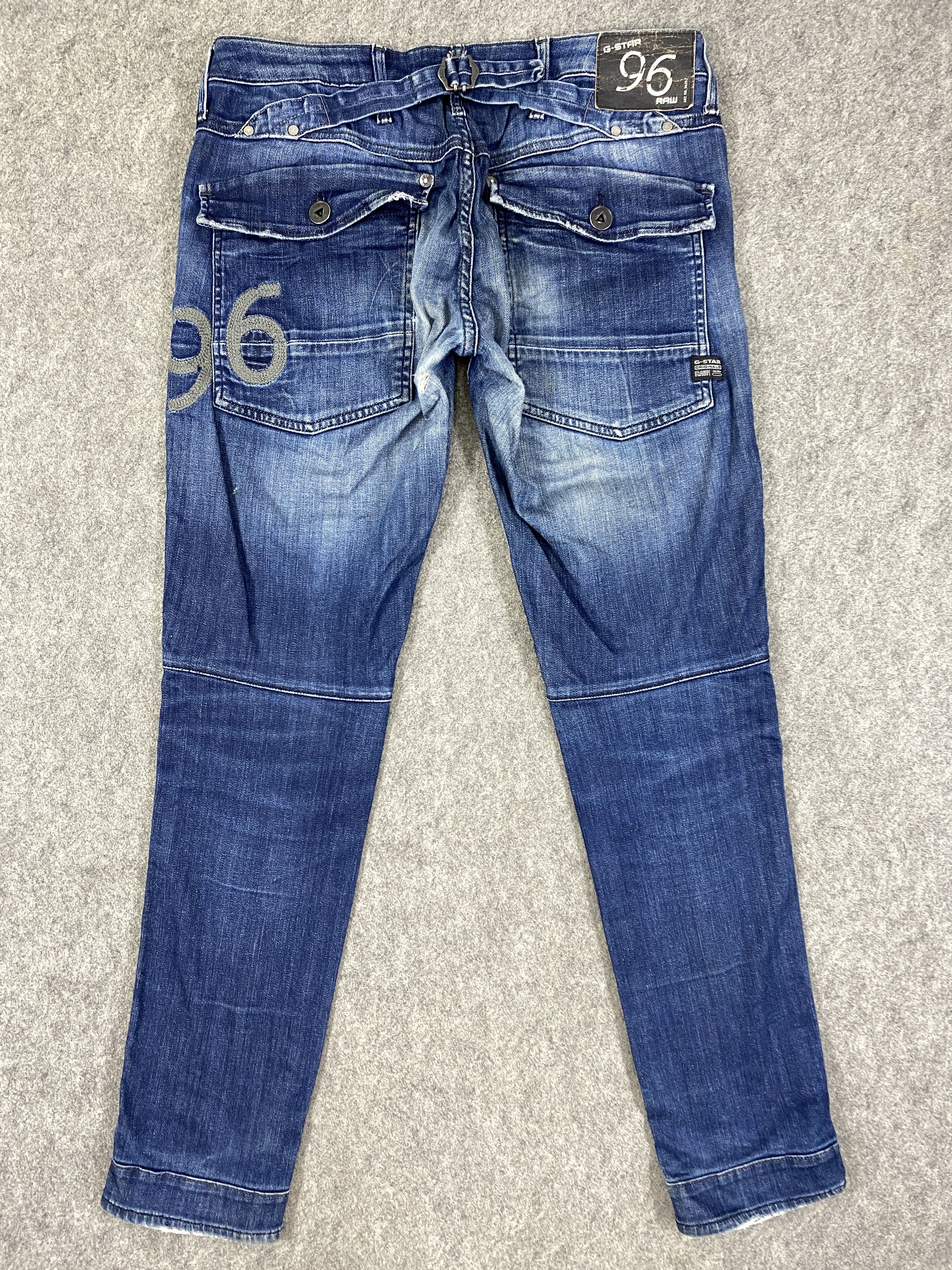 Japanese Brand Faded Blue Vintage Gstar 96 Jeans 32x30.5 - JN3276 Size US 32 / EU 48 - 2 Thumbnail