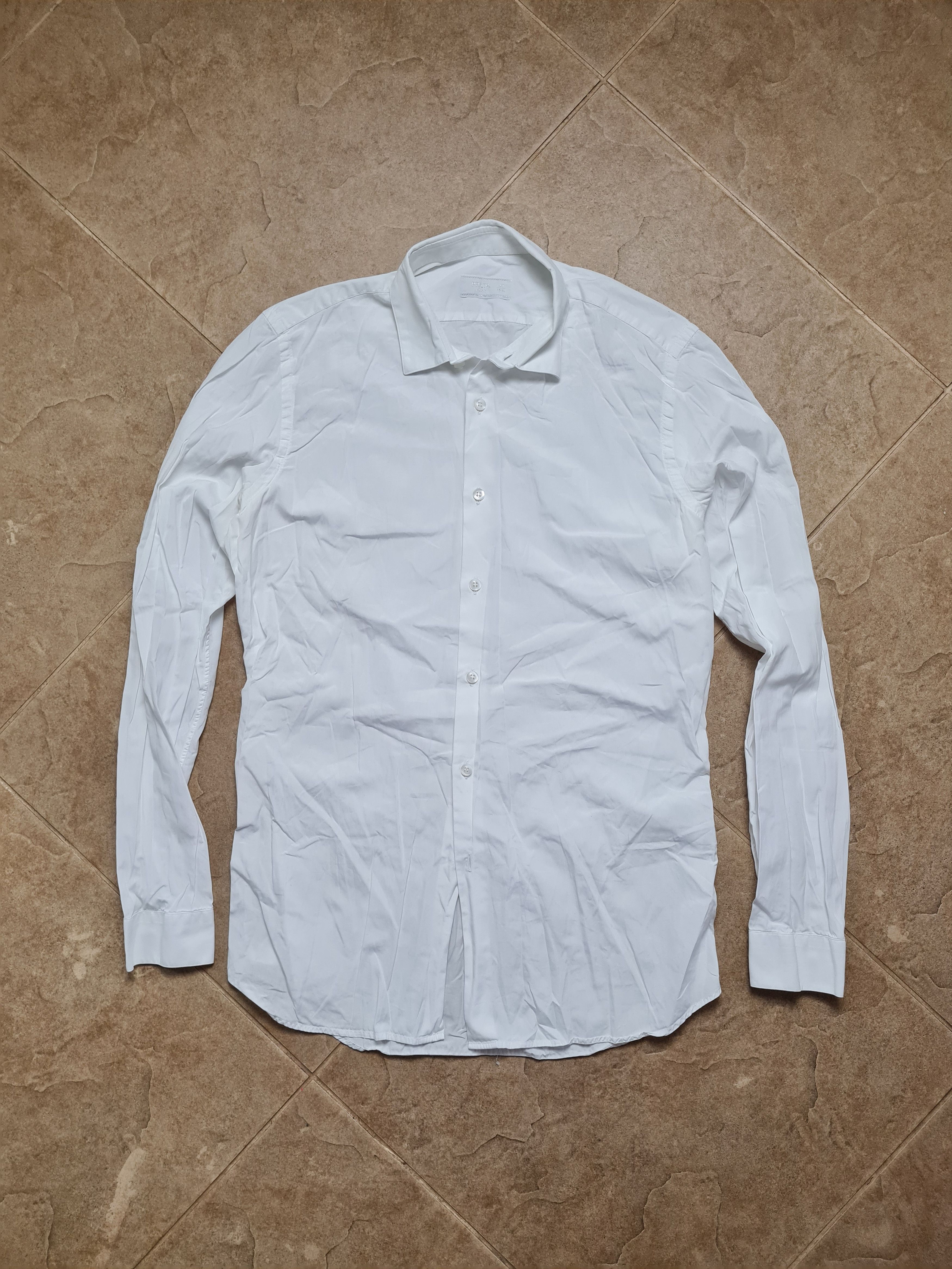Prada PRADA Milano Men's White Long Sleeve Dress Shirt Italy Size US S / EU 44-46 / 1 - 1 Thumbnail
