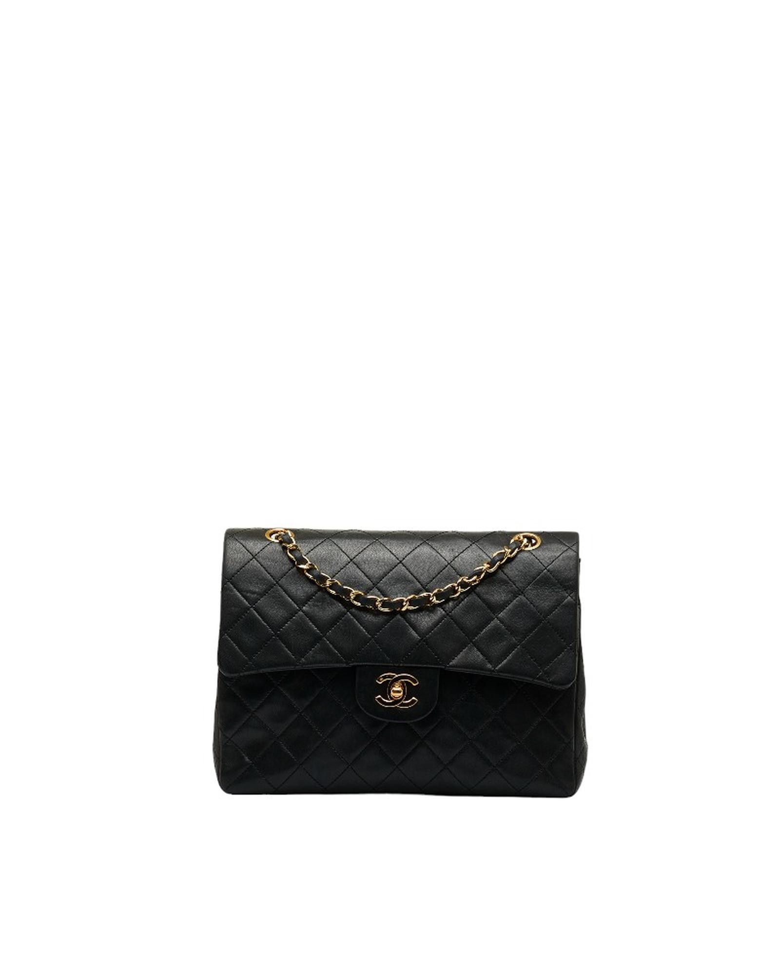 image of Chanel Classic Double Flap Shoulder Bag in Black, Women's