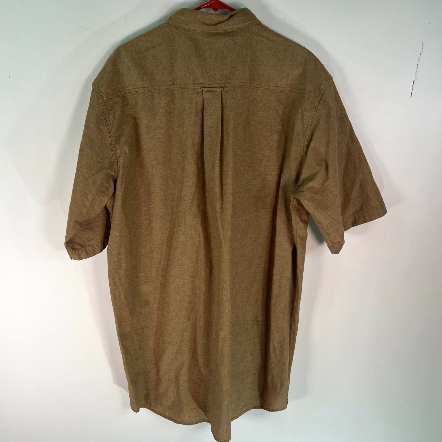Vintage Field N Forest Mens Short Sleeves Button Down Shirt XLT Brown Cotton Casual Size US XL / EU 56 / 4 - 2 Thumbnail