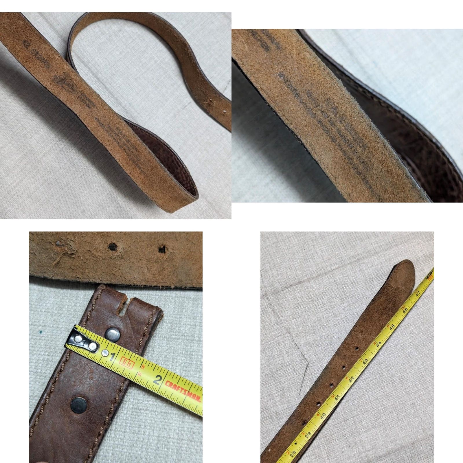 Vintage VINTAGE Justin belt Western 40 brown leather Cowhide USA Made belt Mens Brown Western Belt 40/41 Size 40 - 8 Thumbnail