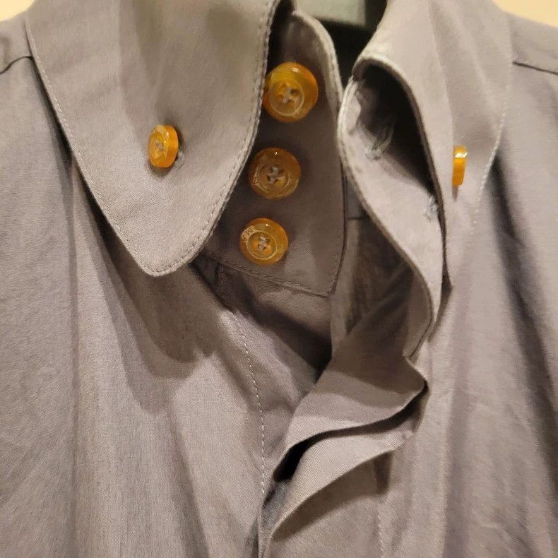Vivienne Westwood Vivienne Westwood Gray three button cotton shirt Size US S / EU 44-46 / 1 - 4 Thumbnail