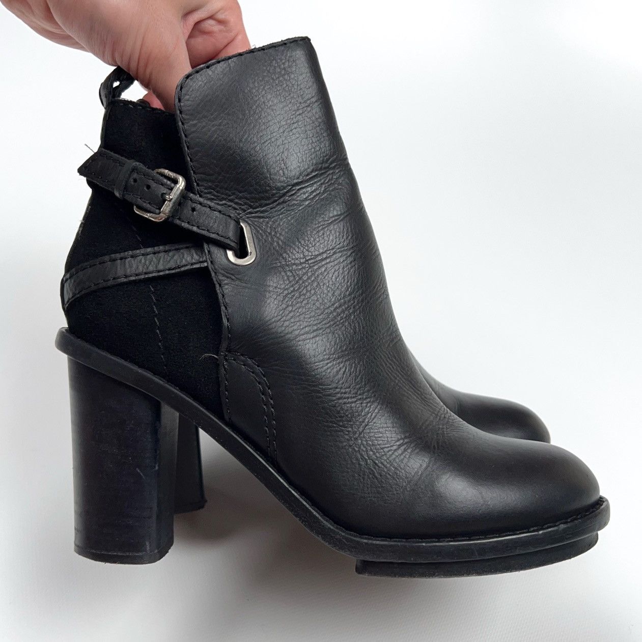 Acne Studios Acne Studios Black Leather Ankle Boots Shoes Size US 10 / IT 40 - 4 Thumbnail