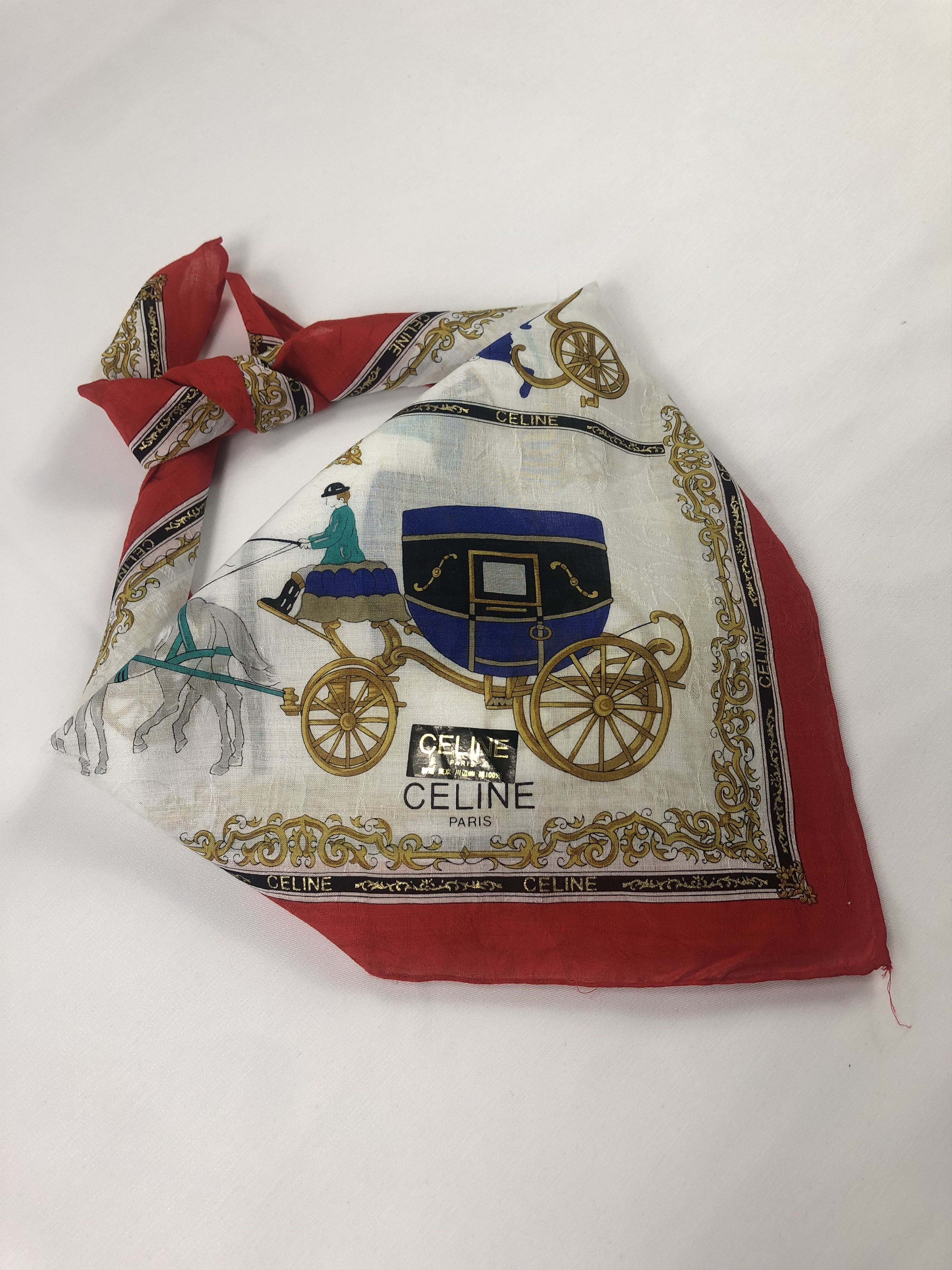 Celine Celine Handkerchief / Bandana / Neckerchief / Headscarf Size ONE SIZE - 1 Thumbnail