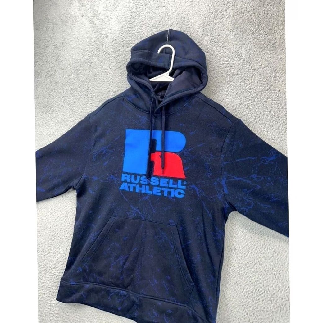 Russell Athletic VINTAGE? No — Russell Athletic Hoodie Mens Medium Blue Graphic Print Sweatshirt NEW Size US M / EU 48-50 / 2 - 4 Thumbnail