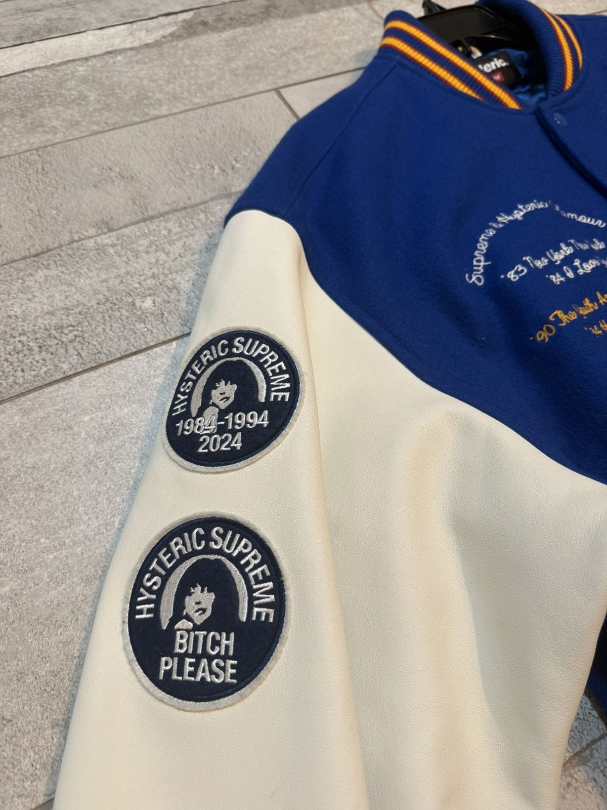 Hysteric Glamour × Supreme Supreme Hysteric Glamour Varsity Jacket Blue Size US M / EU 48-50 / 2 - 4 Thumbnail