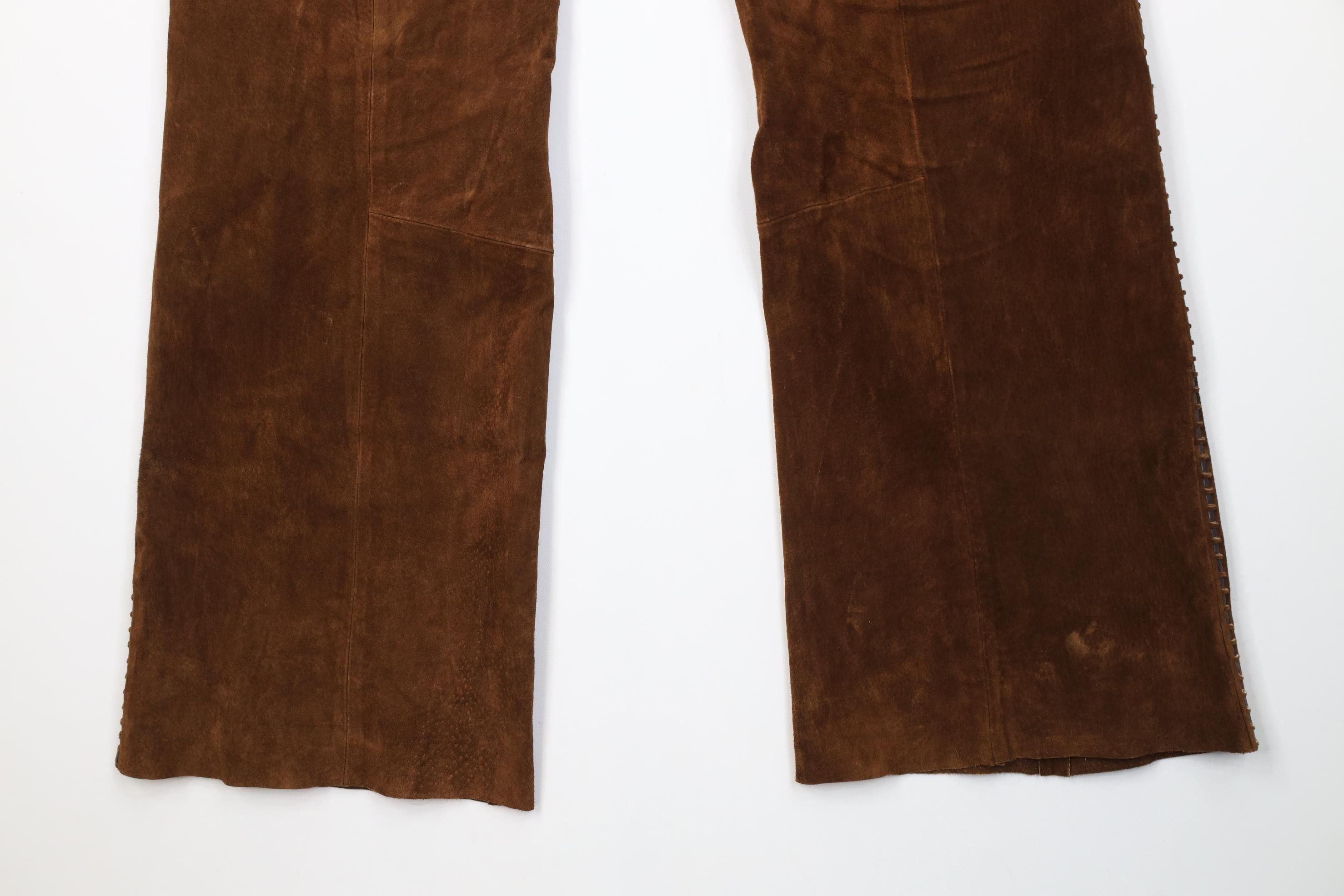Vintage Vintage 90s Y2K Venus Williams Tennis Suede Leather Pants Size 34" / US 12 / IT 48 - 13 Thumbnail