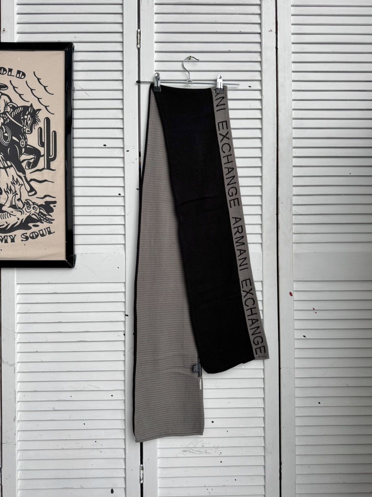 Armani Exchange Armani Exchange AX Reversible Logo Scarf Monogram Size ONE SIZE - 7 Thumbnail